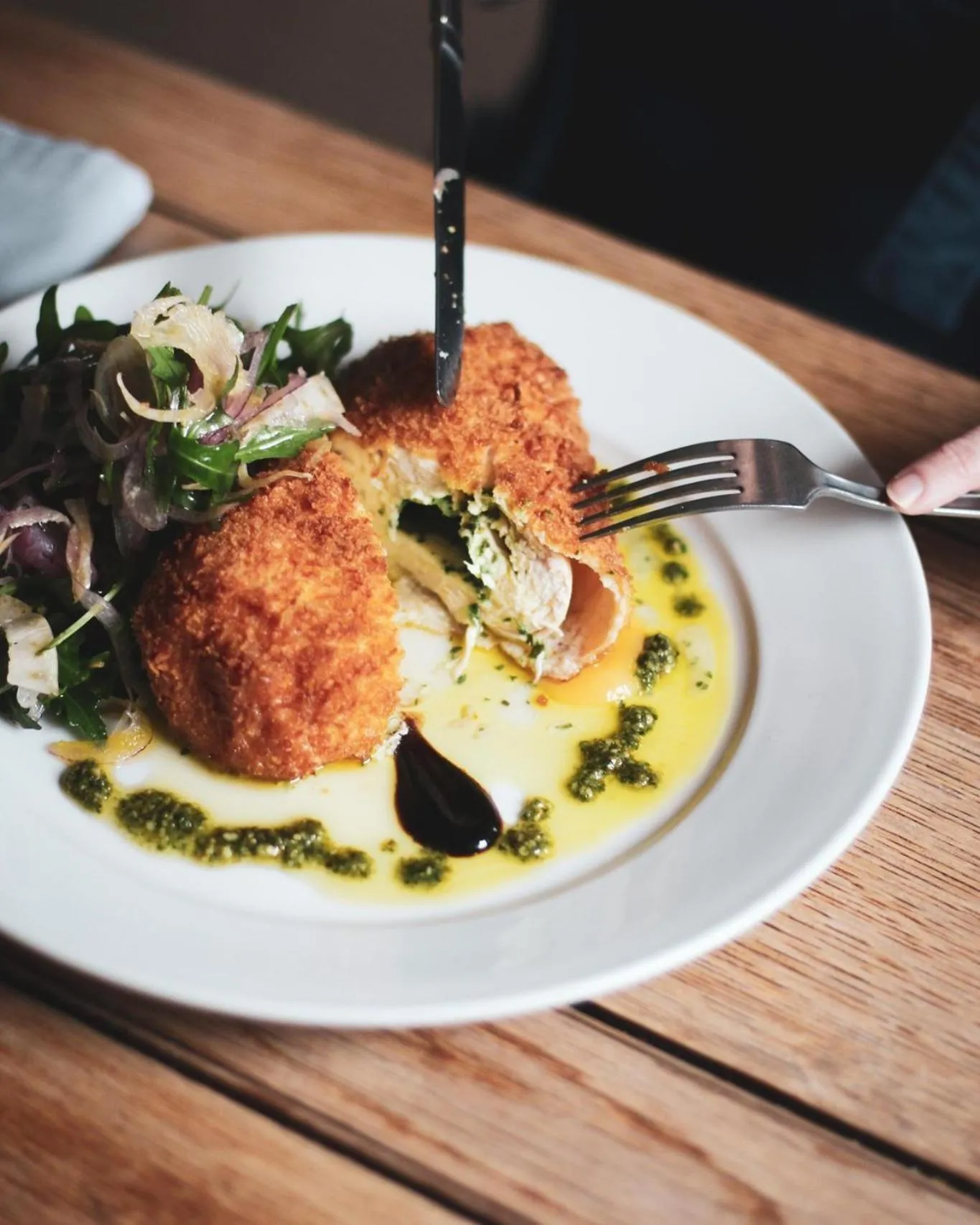 Food close-up in The Five Dials Inn