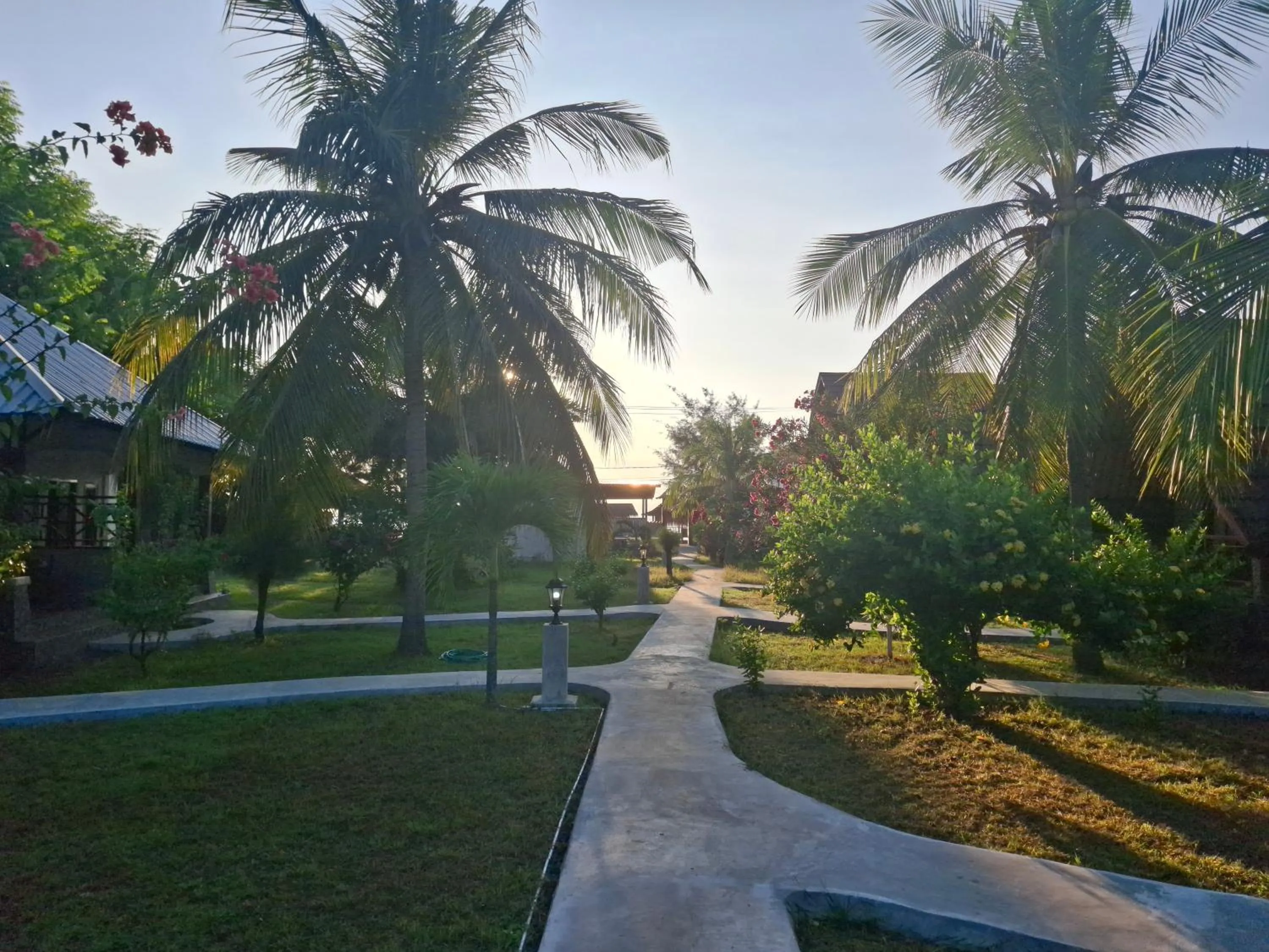 Garden view in Gusung Indah Bungalow Gili Air