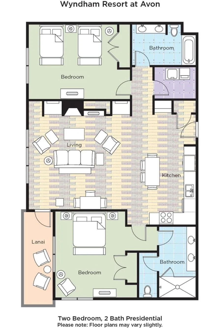 Floor plan in Club Wyndham Resort at Avon
