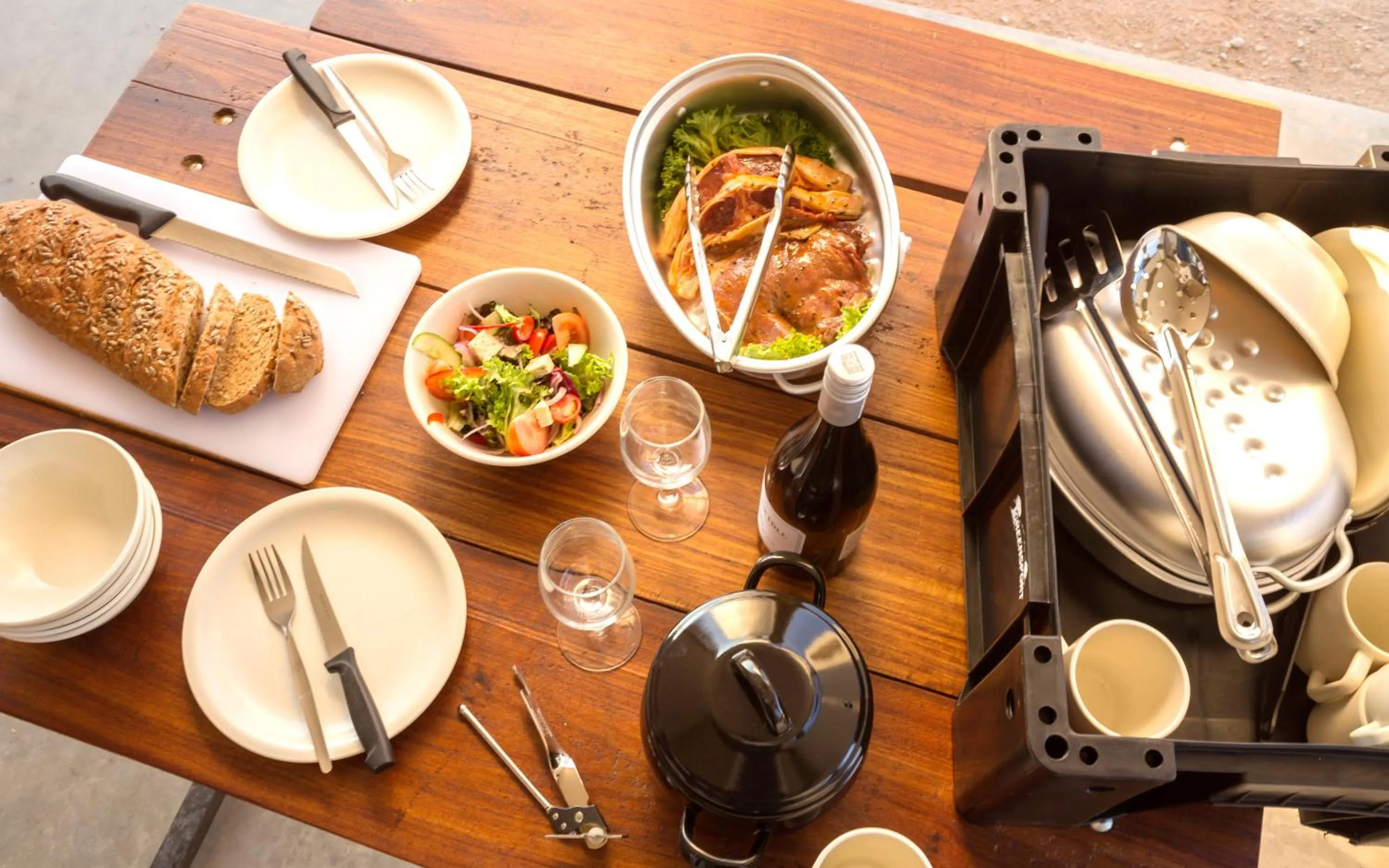 Food and drinks in Desert Quiver Camp