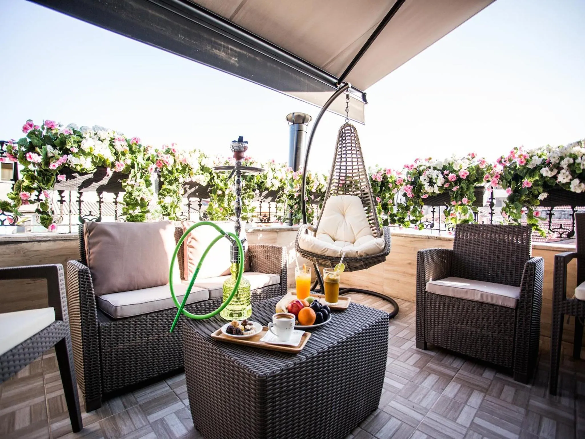 Patio in Bonne Sante Hotel