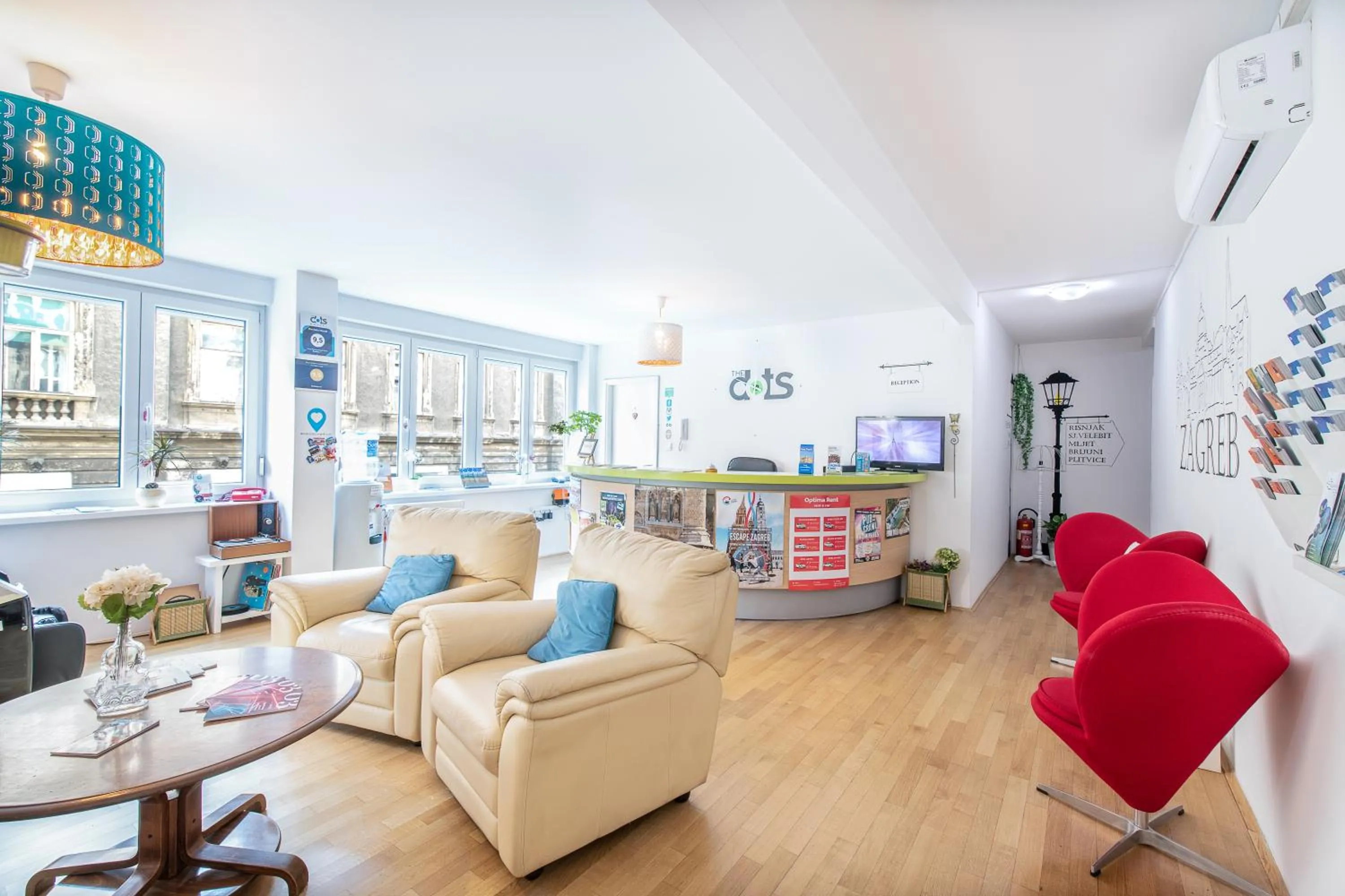 Living room in The Dots Hostel