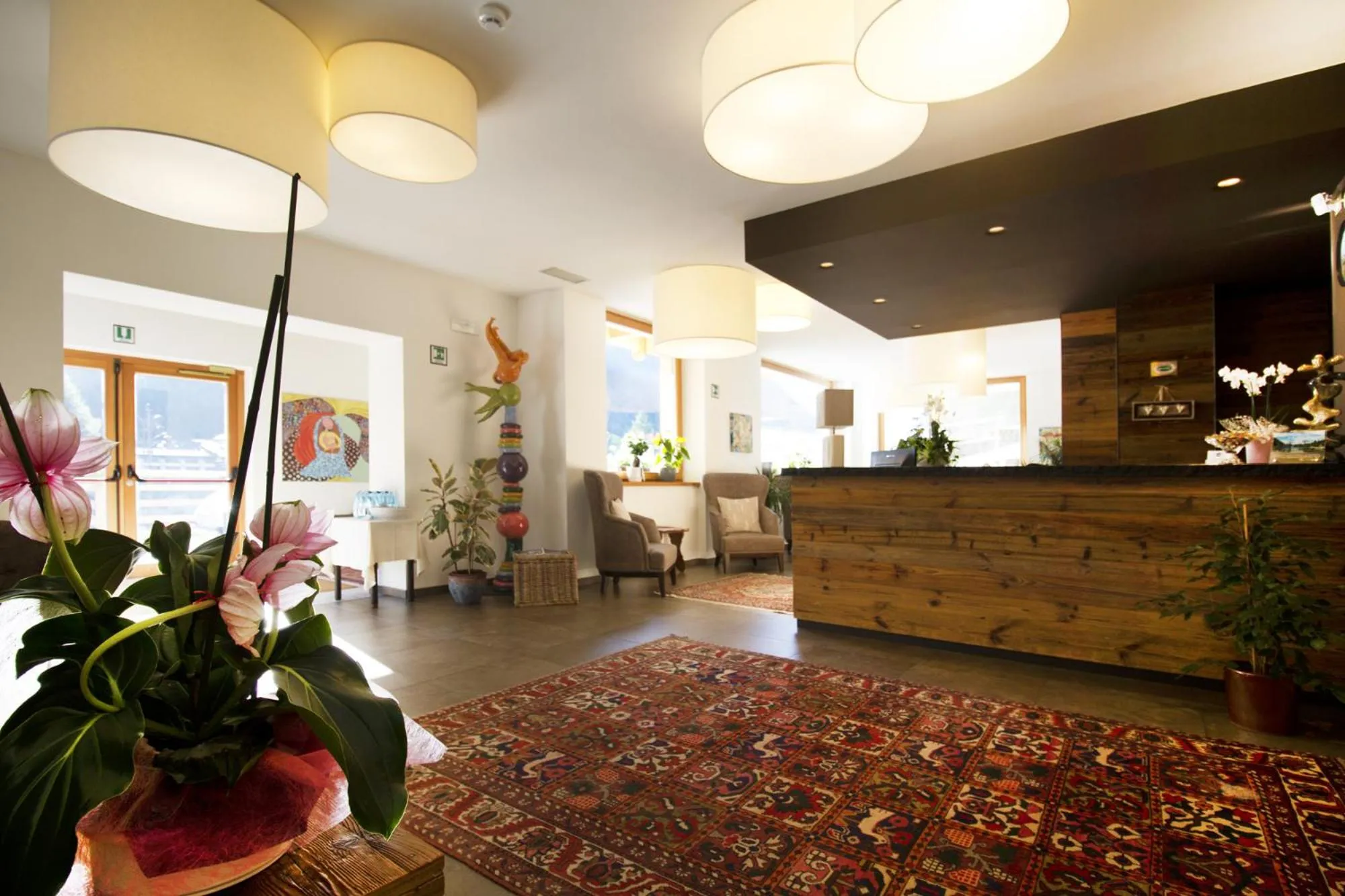 Lobby or reception in Hotel Garnì Caminetto