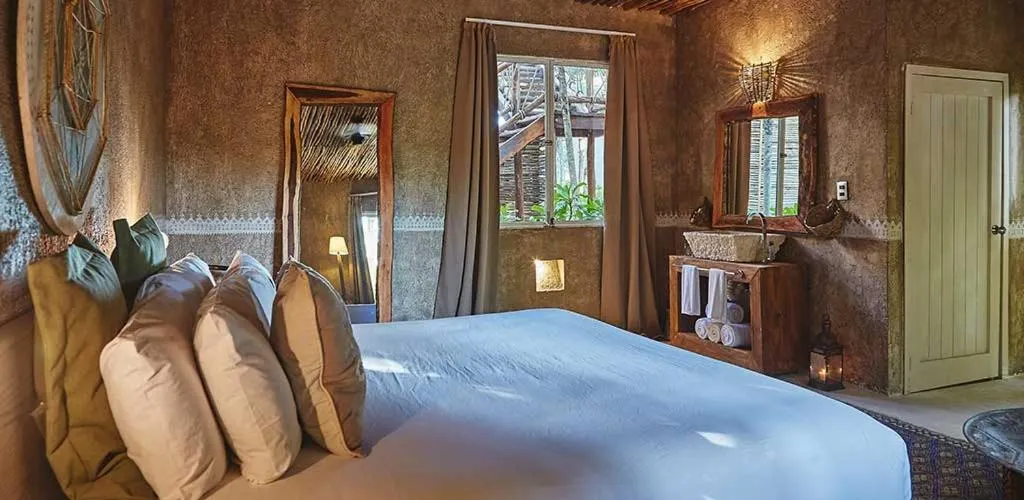 Bedroom, Bed in Nômade Temple Tulum