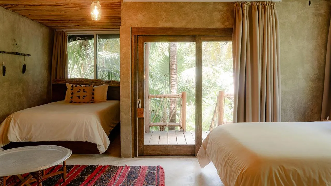 Bed in Nômade Temple Tulum