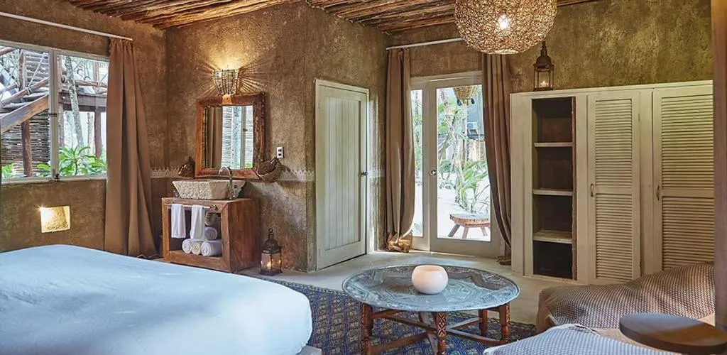 View (from property/room), Bed in Nômade Temple Tulum