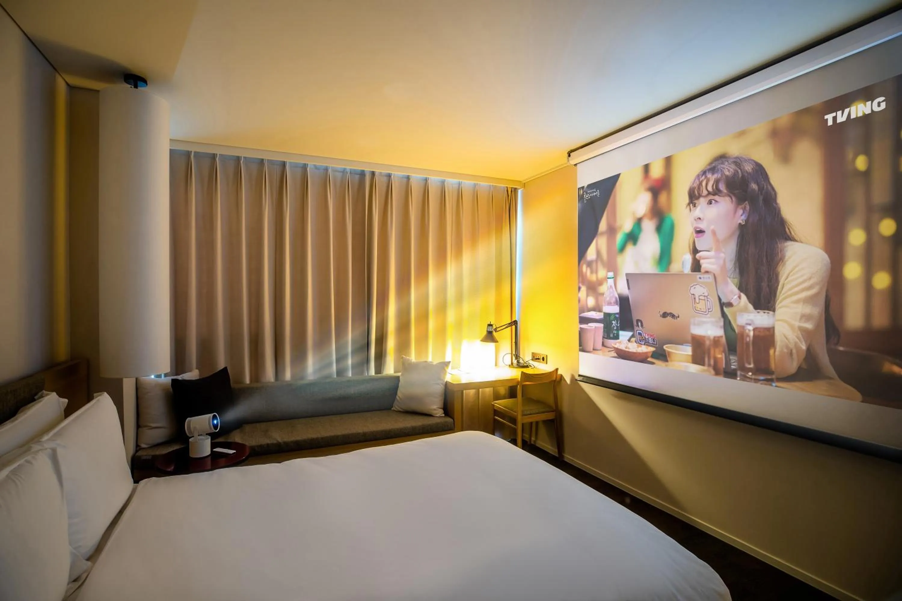 Decorative detail, Bed in Shilla Stay Gwanghwamun Myeongdong