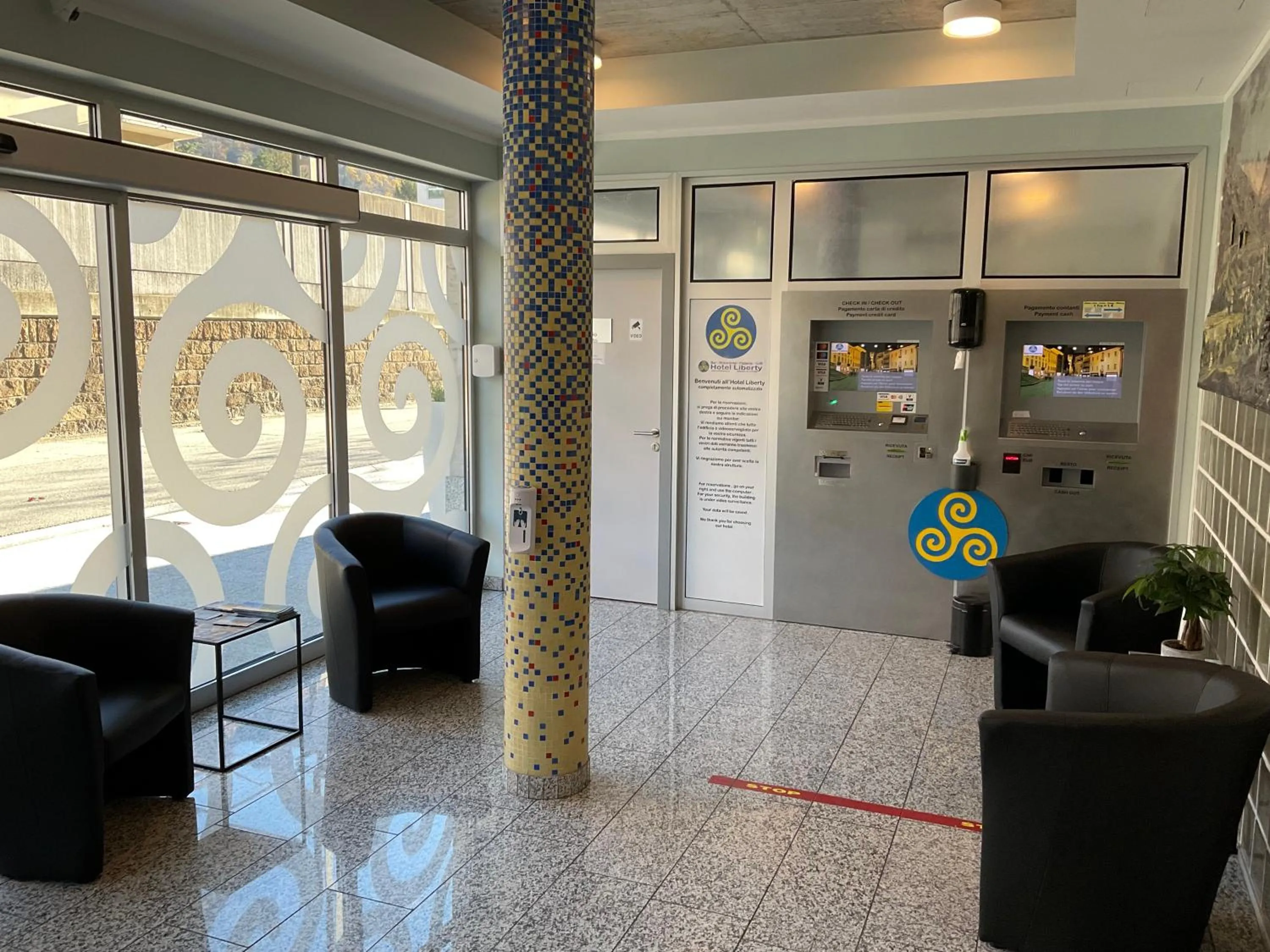 Seating area in Hotel Liberty Self Check-In