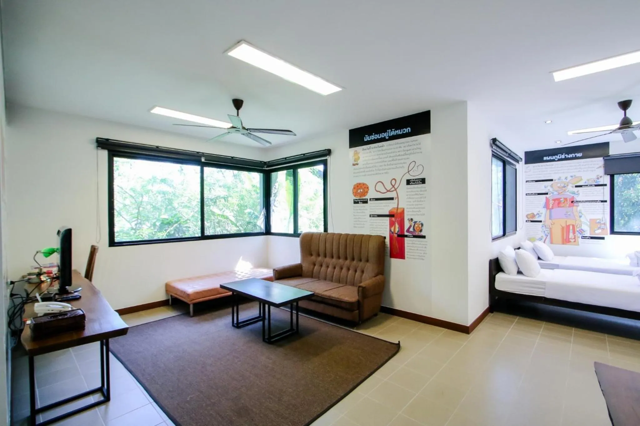 Seating area, Bed in Rain Tree Khao Yai Hotel