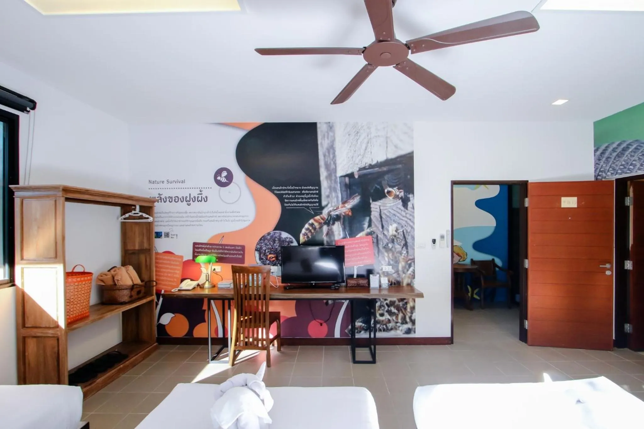 Communal lounge/ TV room, Bed in Rain Tree Khao Yai Hotel