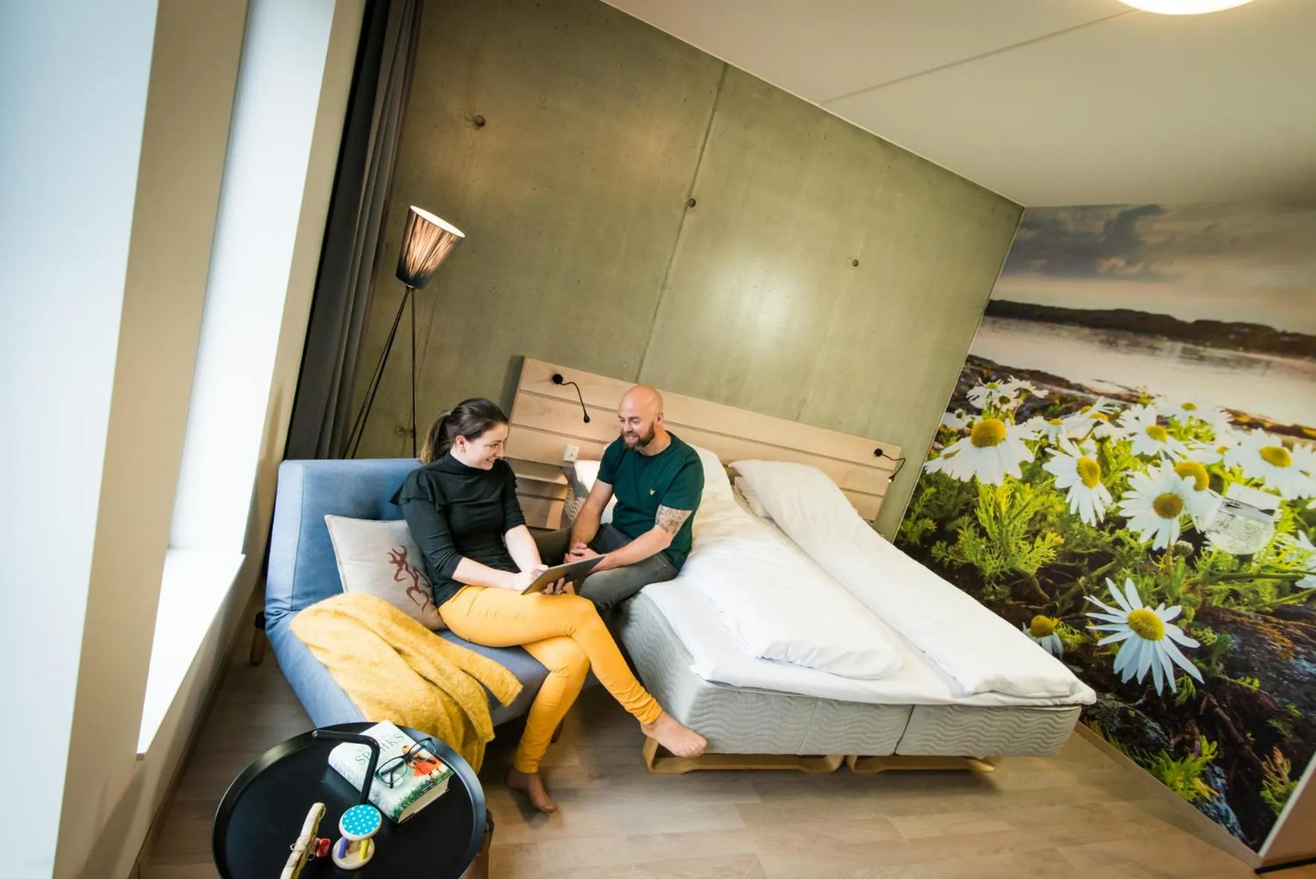 Bed in Hjorten Hotell Hitra