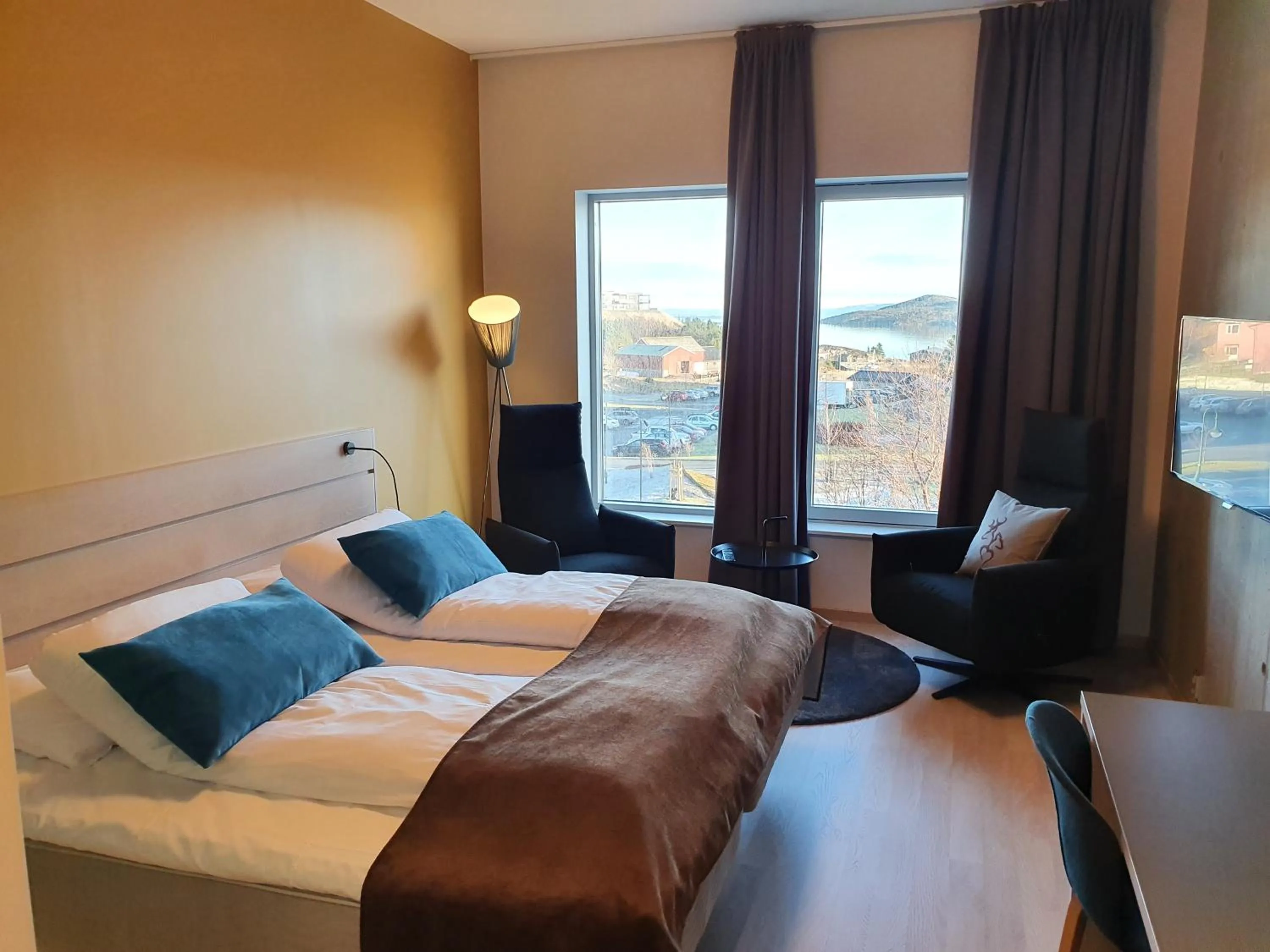 Bed in Hjorten Hotell Hitra