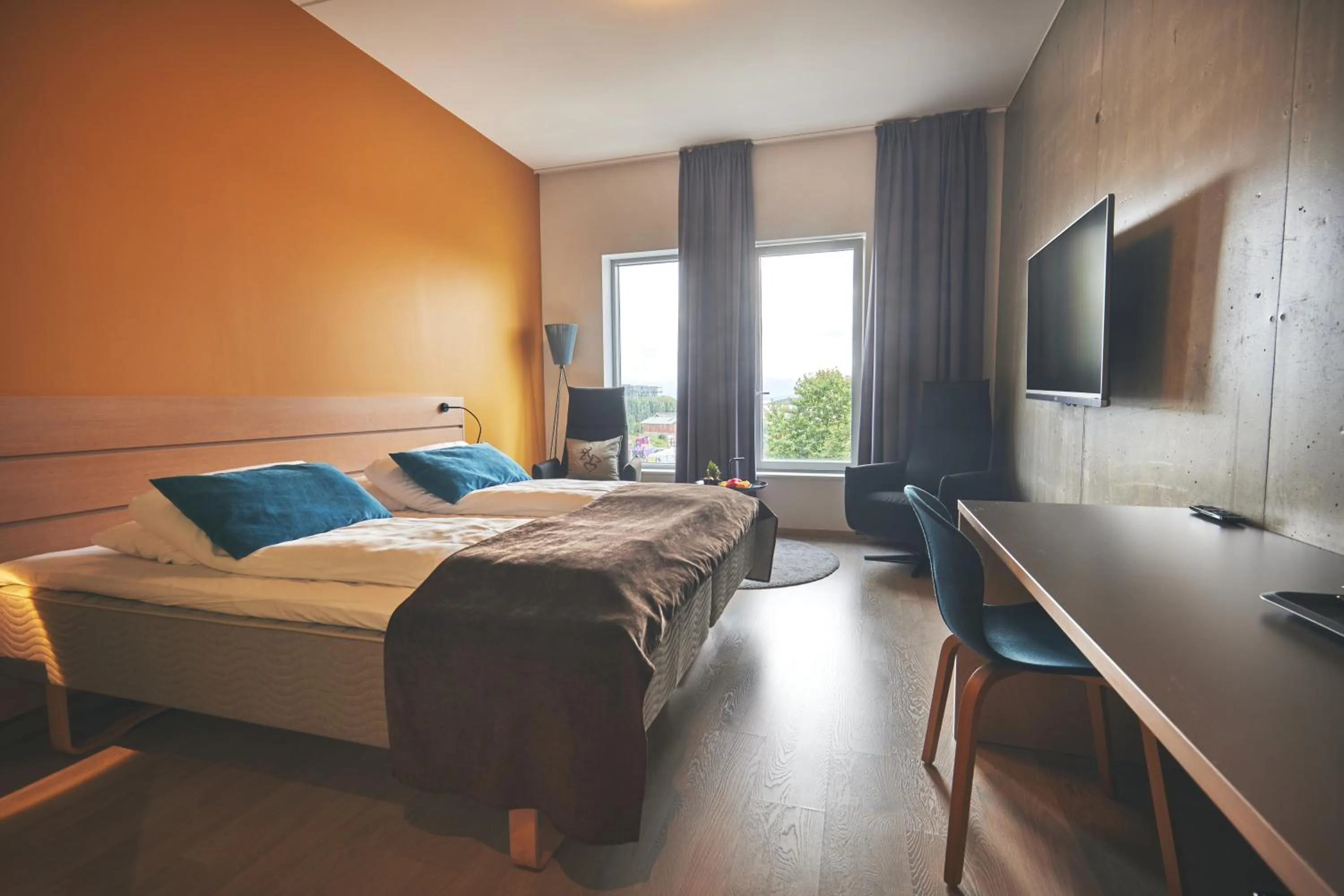 Bed in Hjorten Hotell Hitra