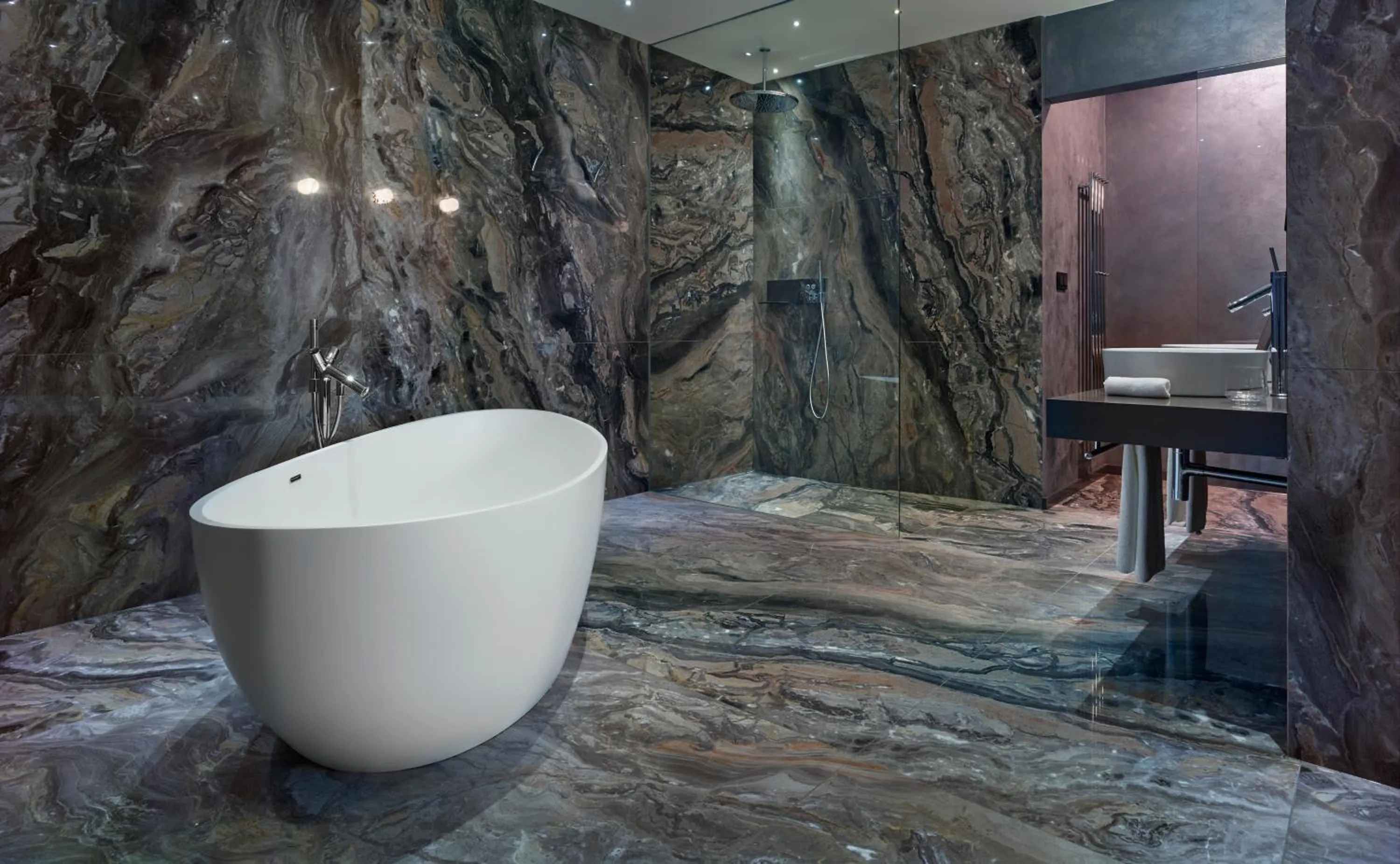 Bathroom in Theatre Hotel