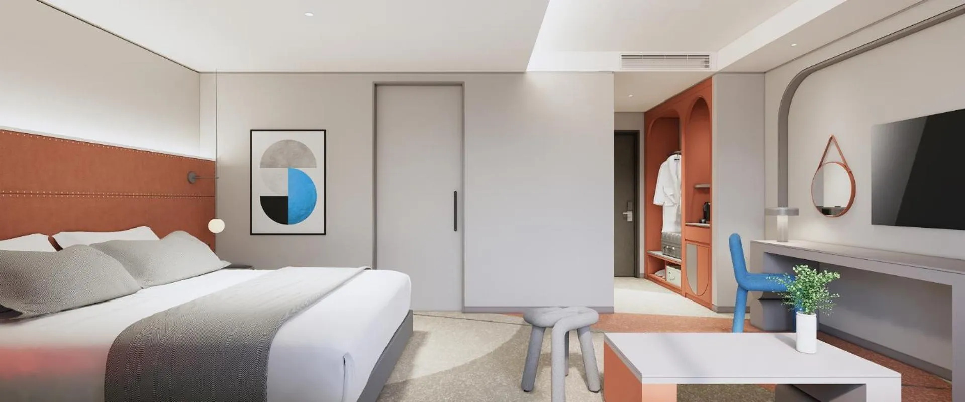 Bedroom, Bed in Grand Plaza Cheongju Hotel