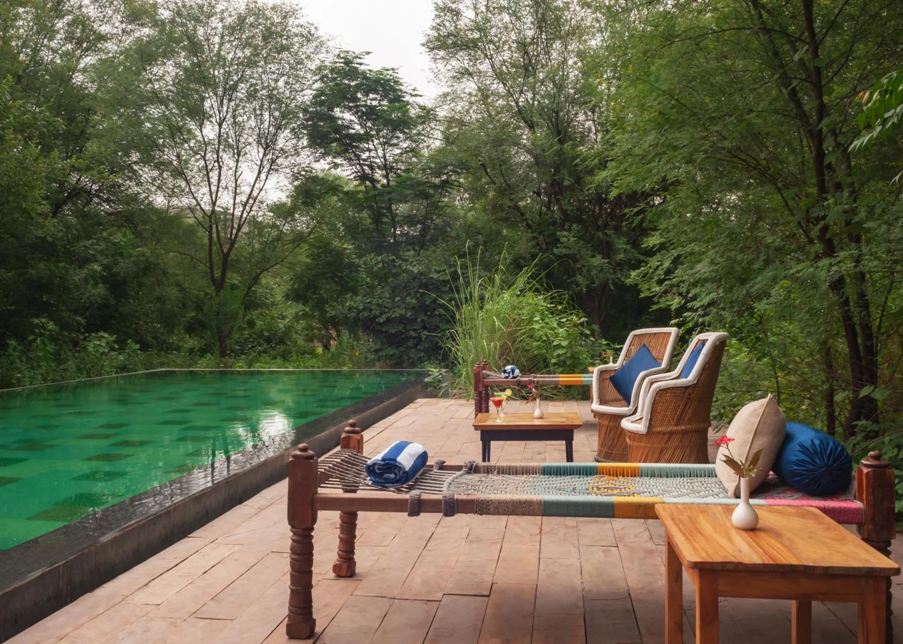 Swimming pool in Trees N Tigers Luxury Wildlife Lodge