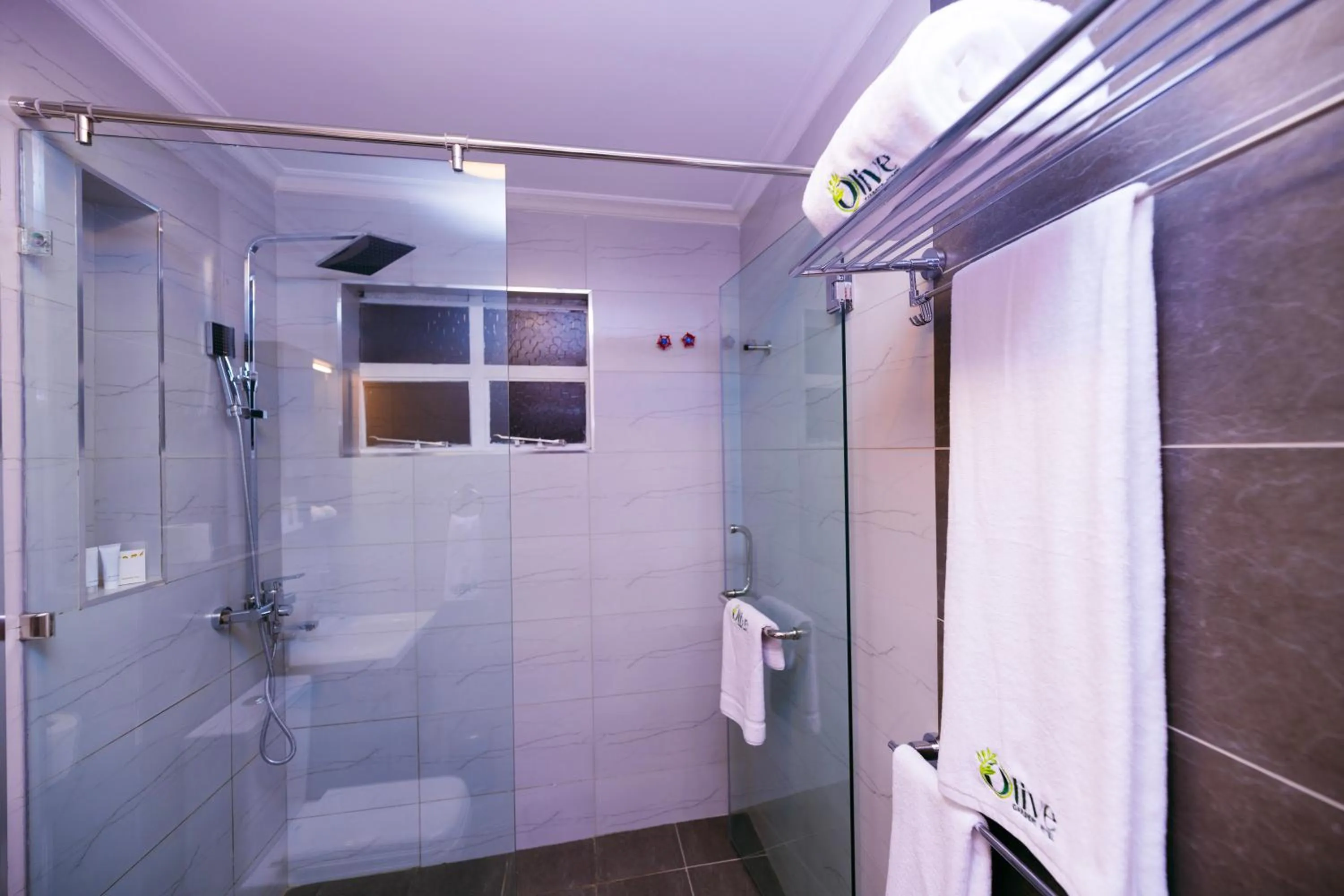 Shower in Olive Gardens Hotel Nairobi