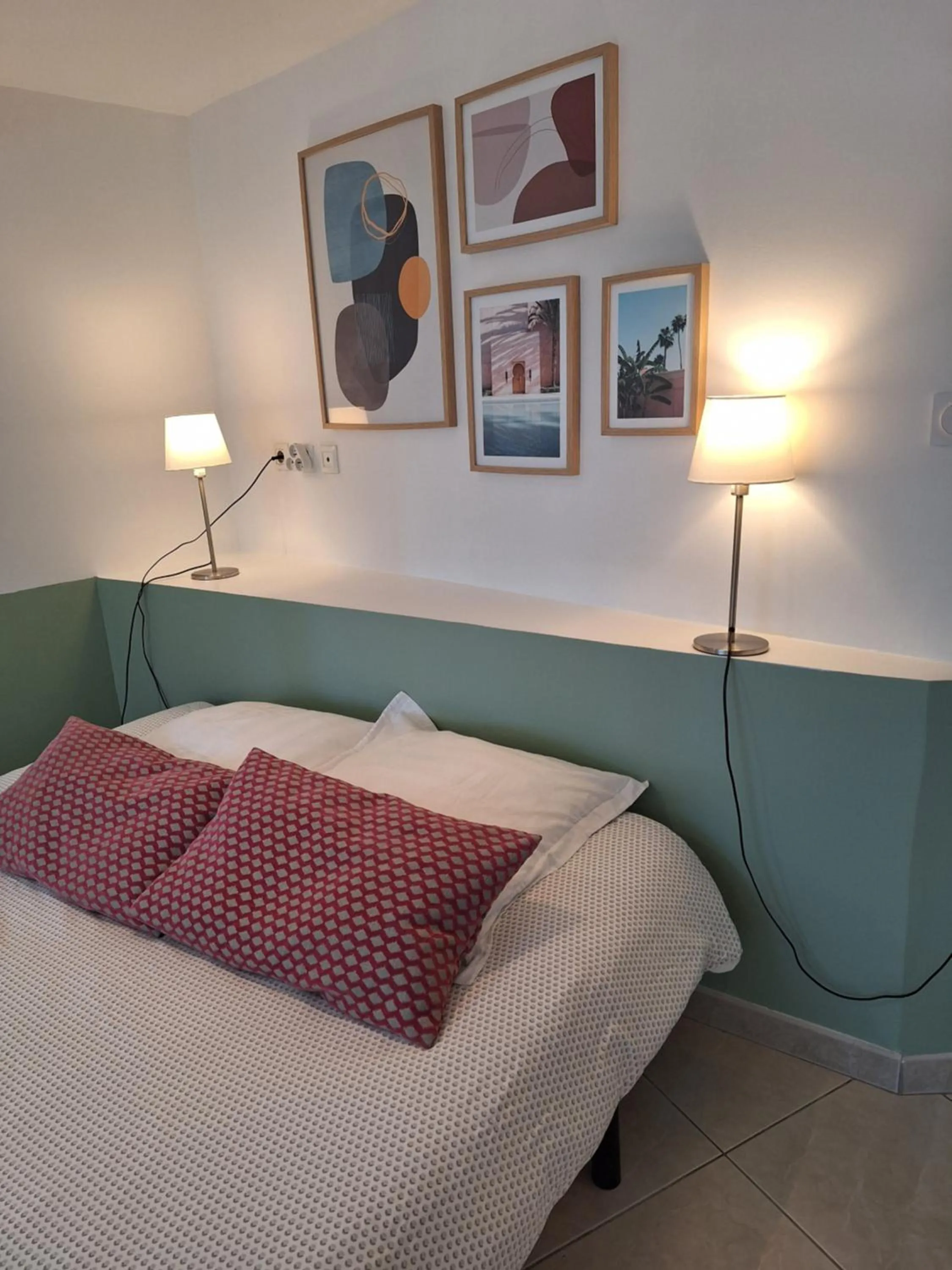 Bed in Studio d'Hôtes les Libellules