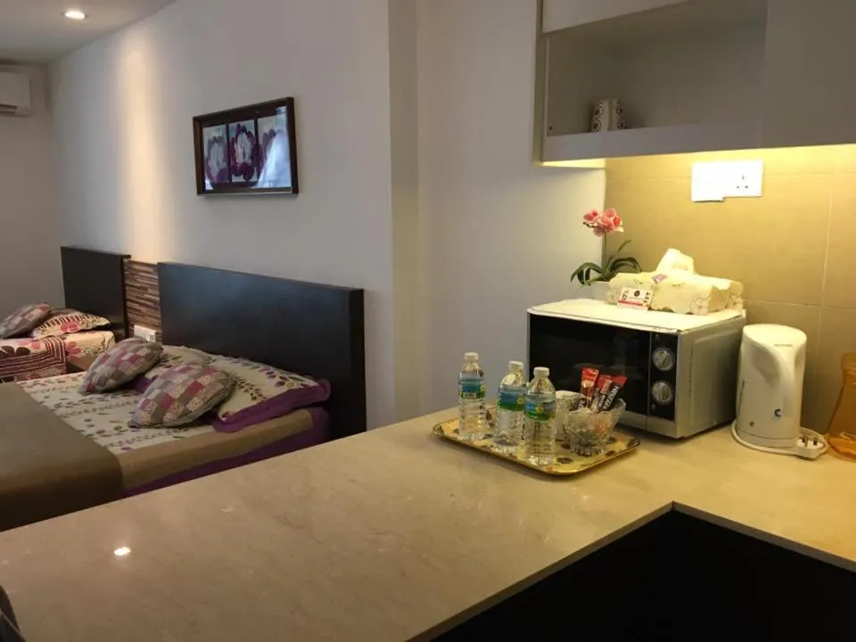 Bed in Cyber Studio Apartment