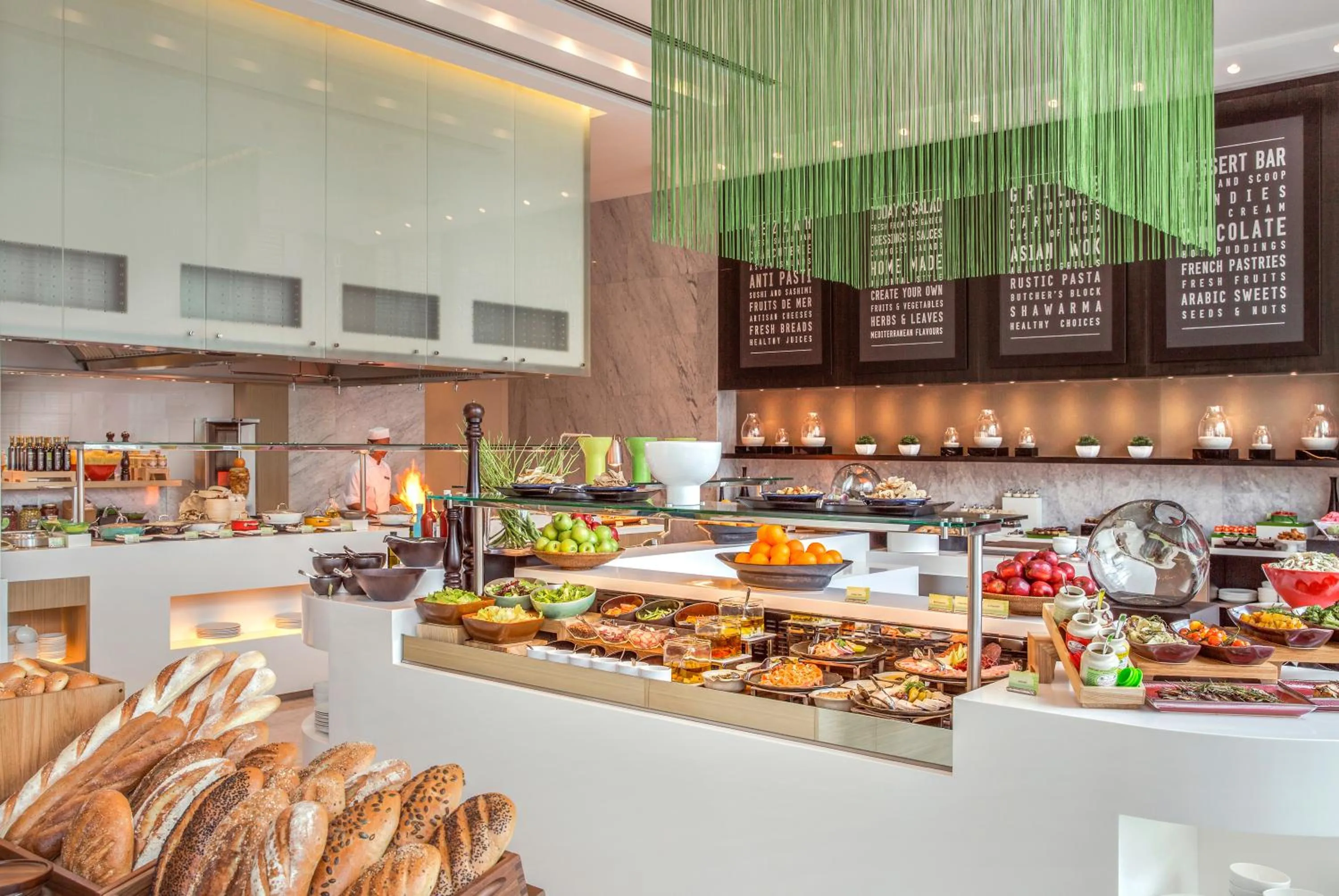 Buffet breakfast in Downtown Rotana