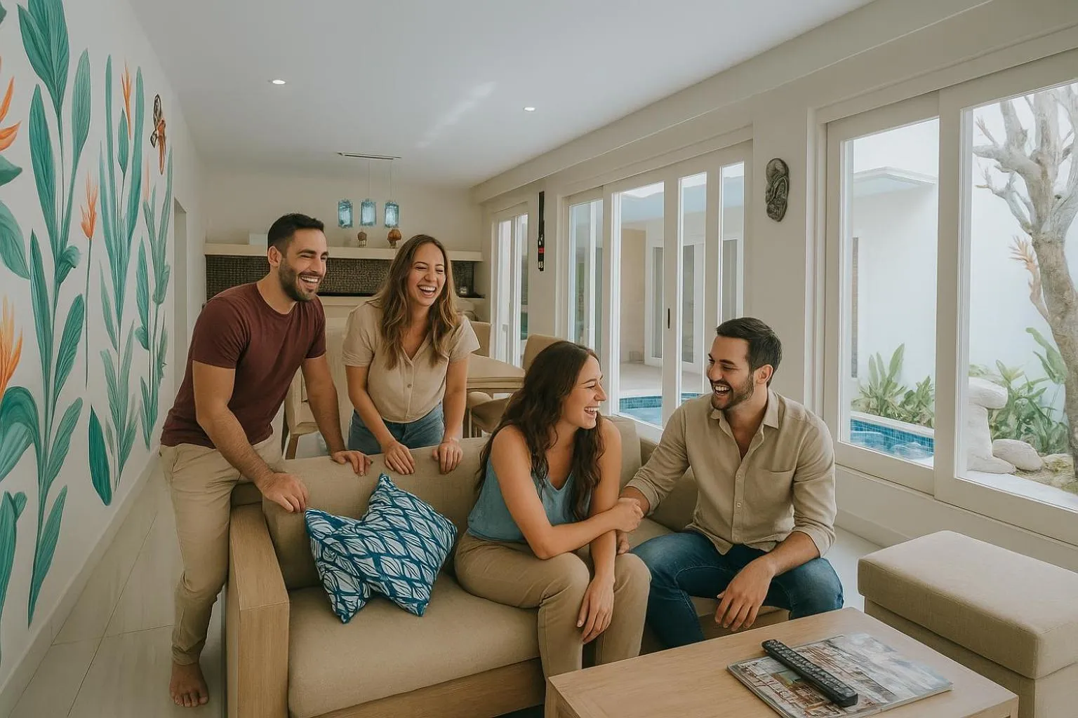 Living room in The Wina Villa Canggu by The Wina Resorts