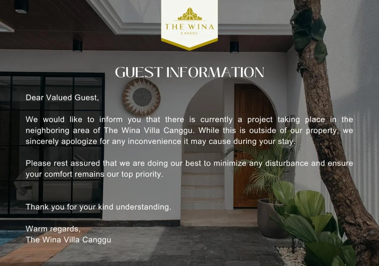 Text overlay in The Wina Villa Canggu by The Wina Resorts