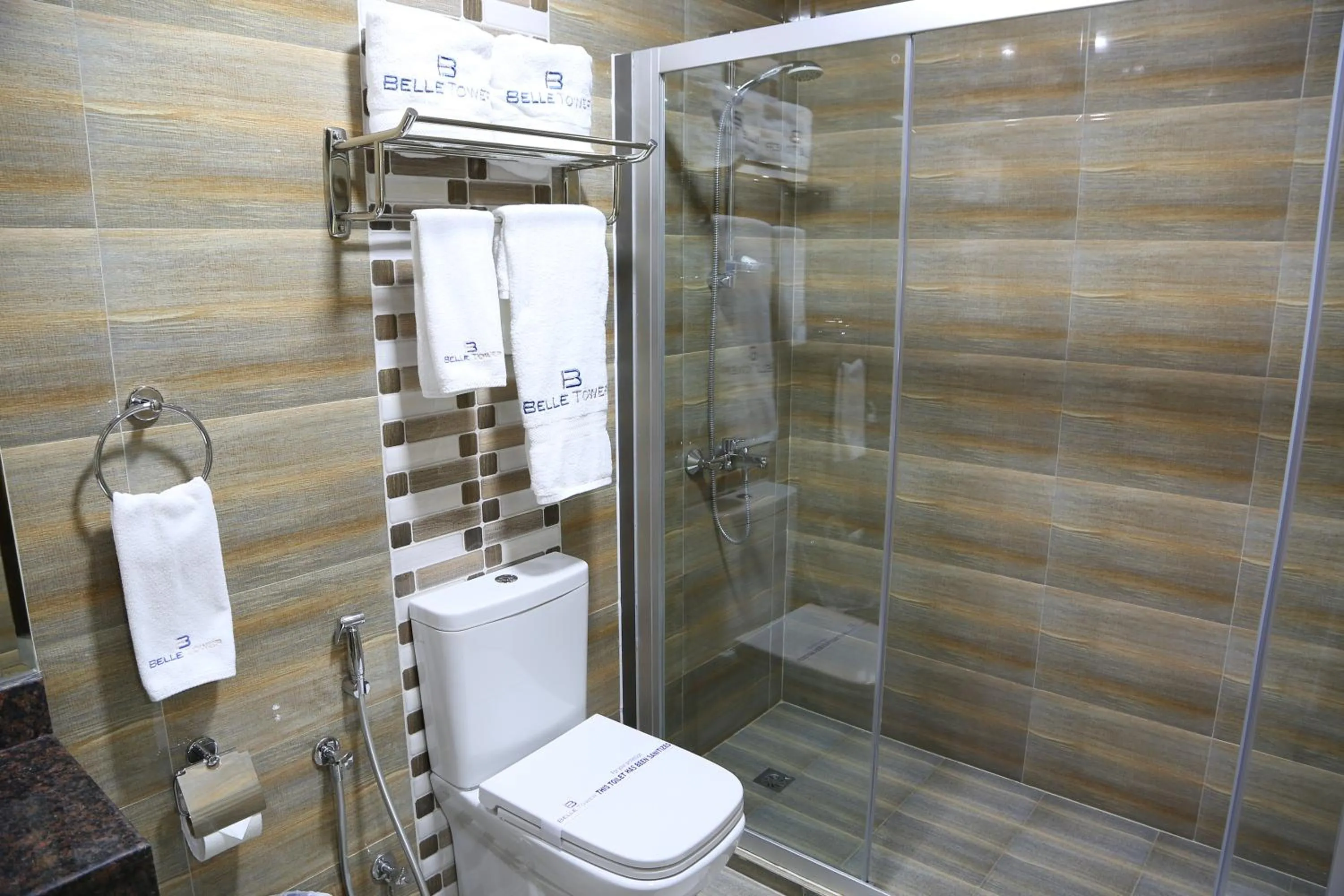 Bathroom in Belle Tower Apartments