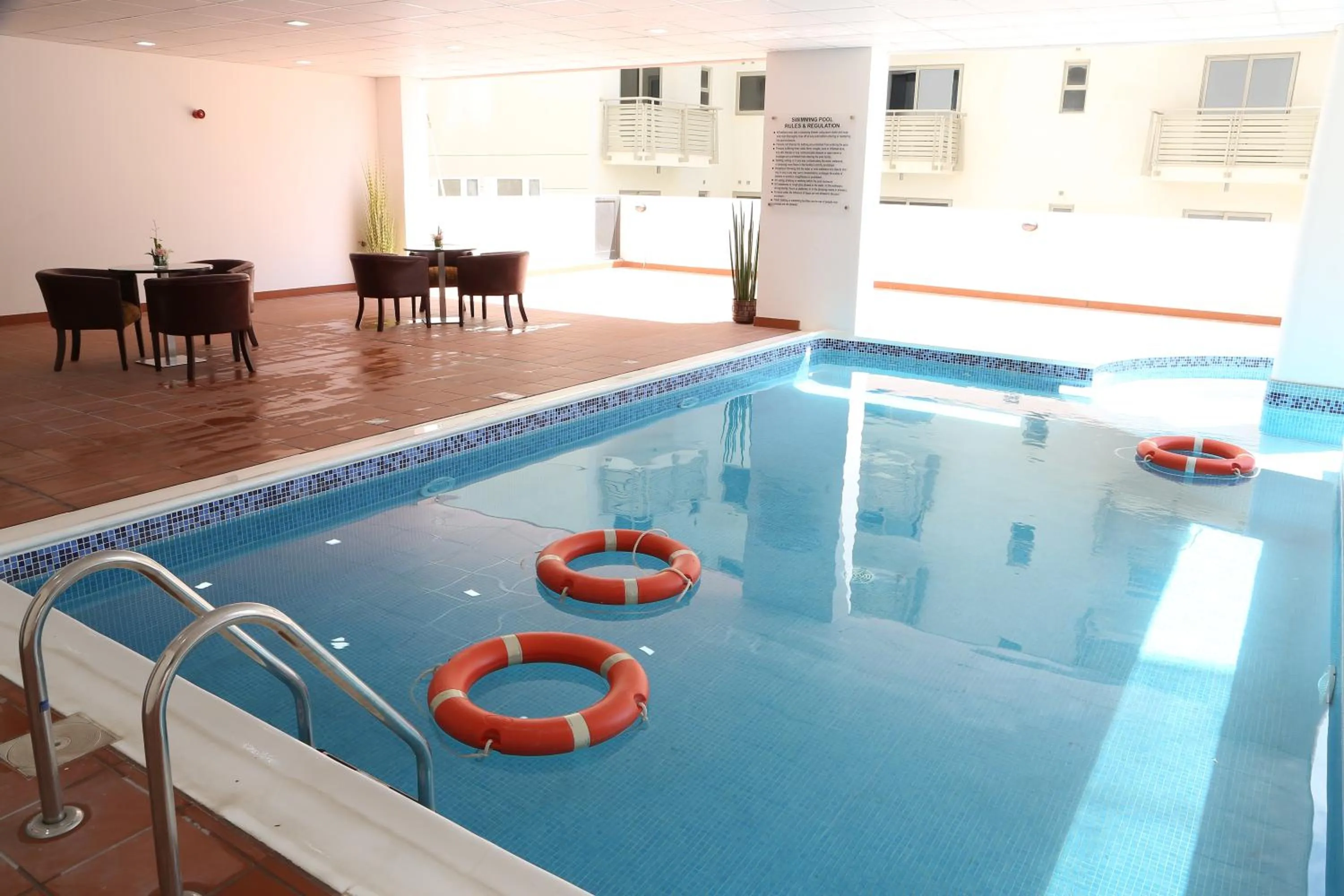 Swimming pool in Belle Tower Apartments