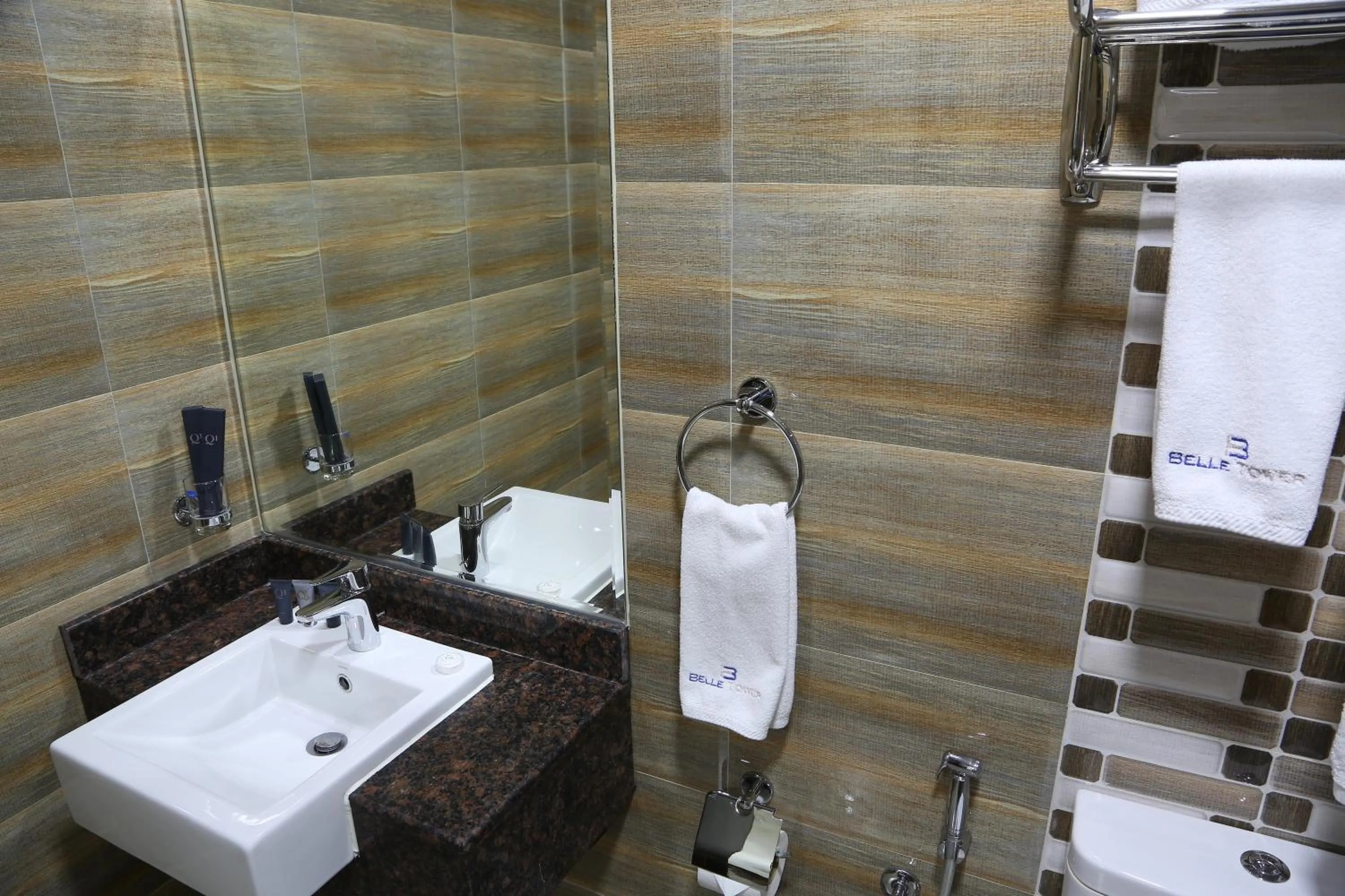 Bathroom in Belle Tower Apartments