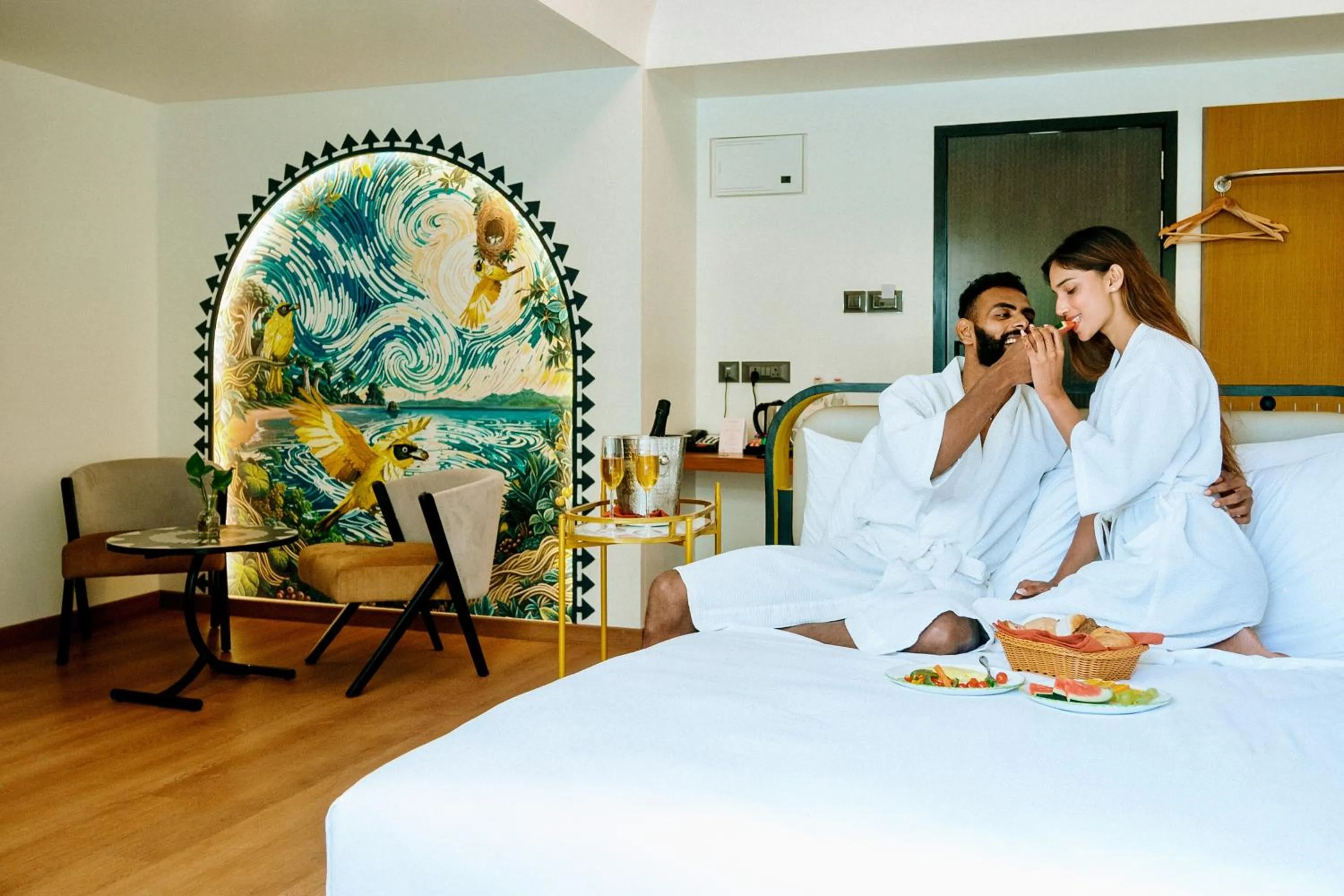 Bed in The Orchid Passaros Benaulim Goa