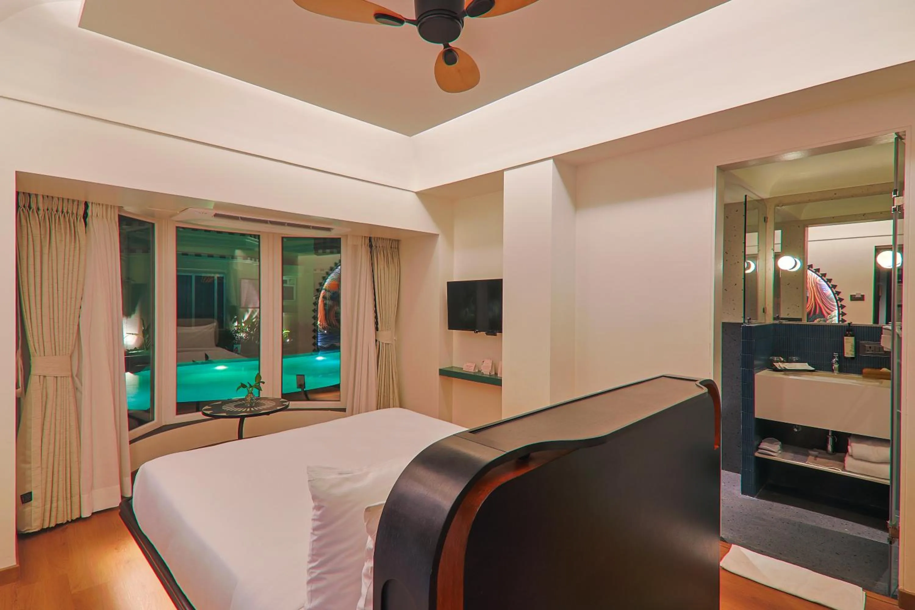 View (from property/room), Bed in The Orchid Passaros Benaulim Goa