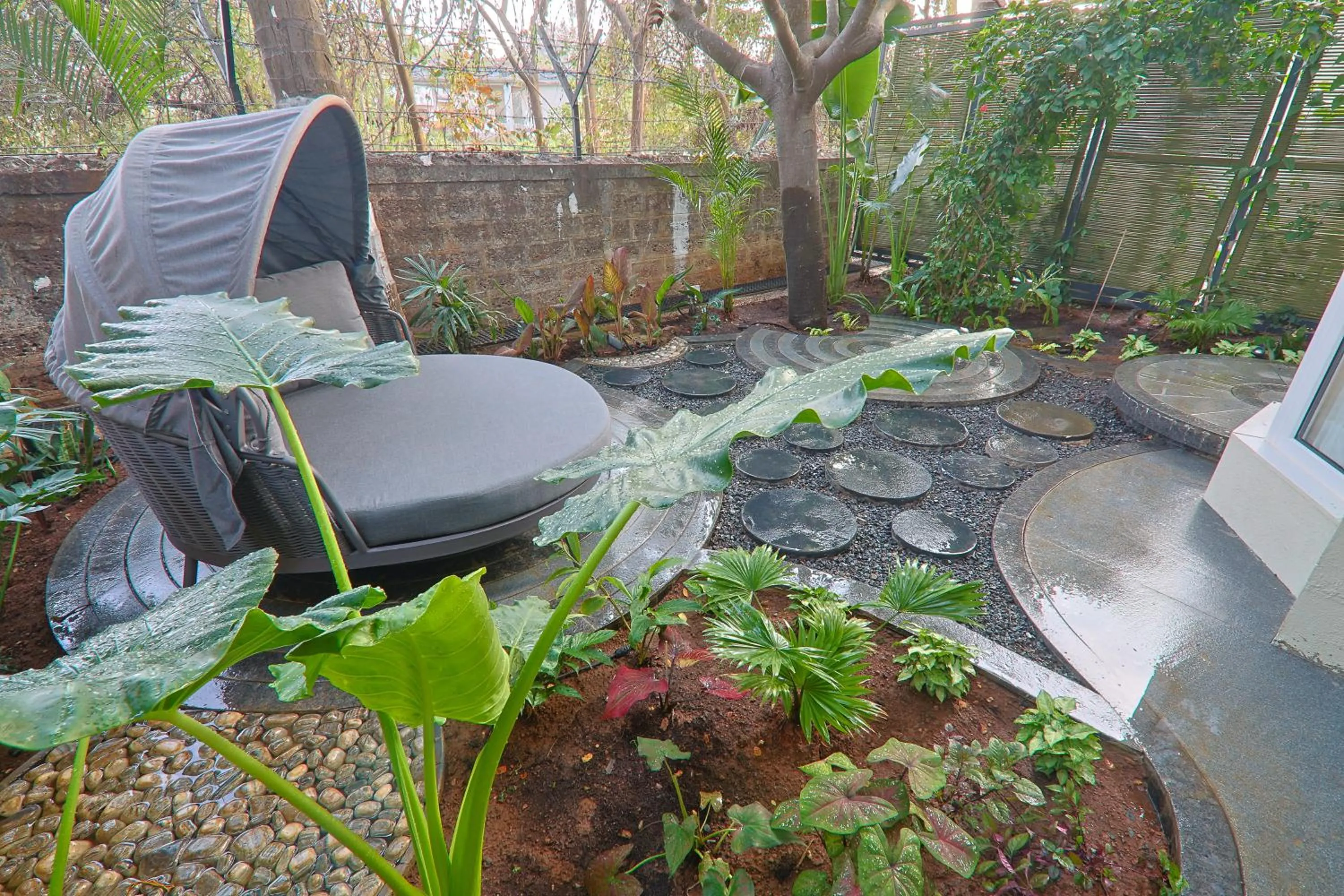 Garden view in The Orchid Passaros Benaulim Goa