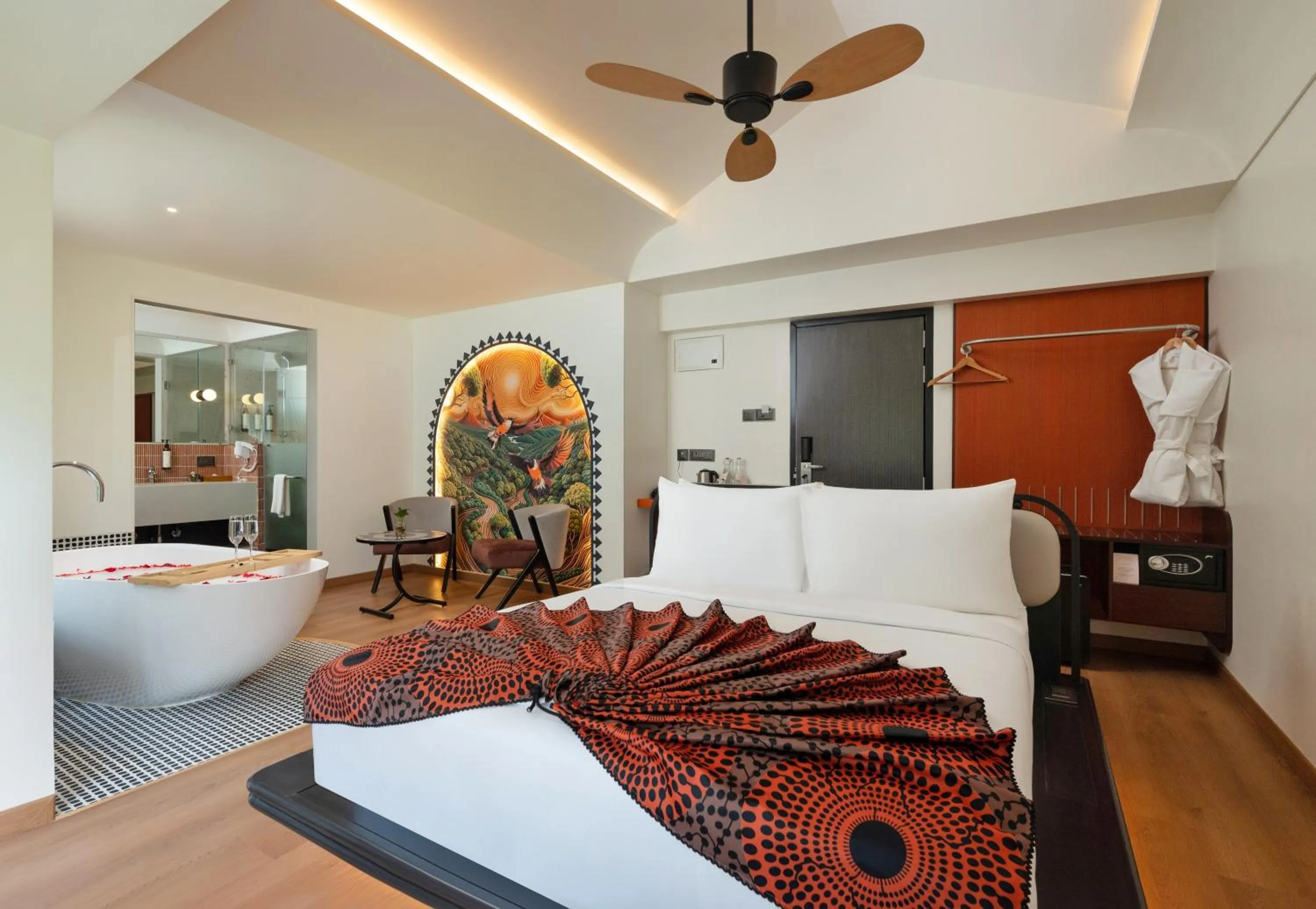 Bed in The Orchid Passaros Benaulim Goa