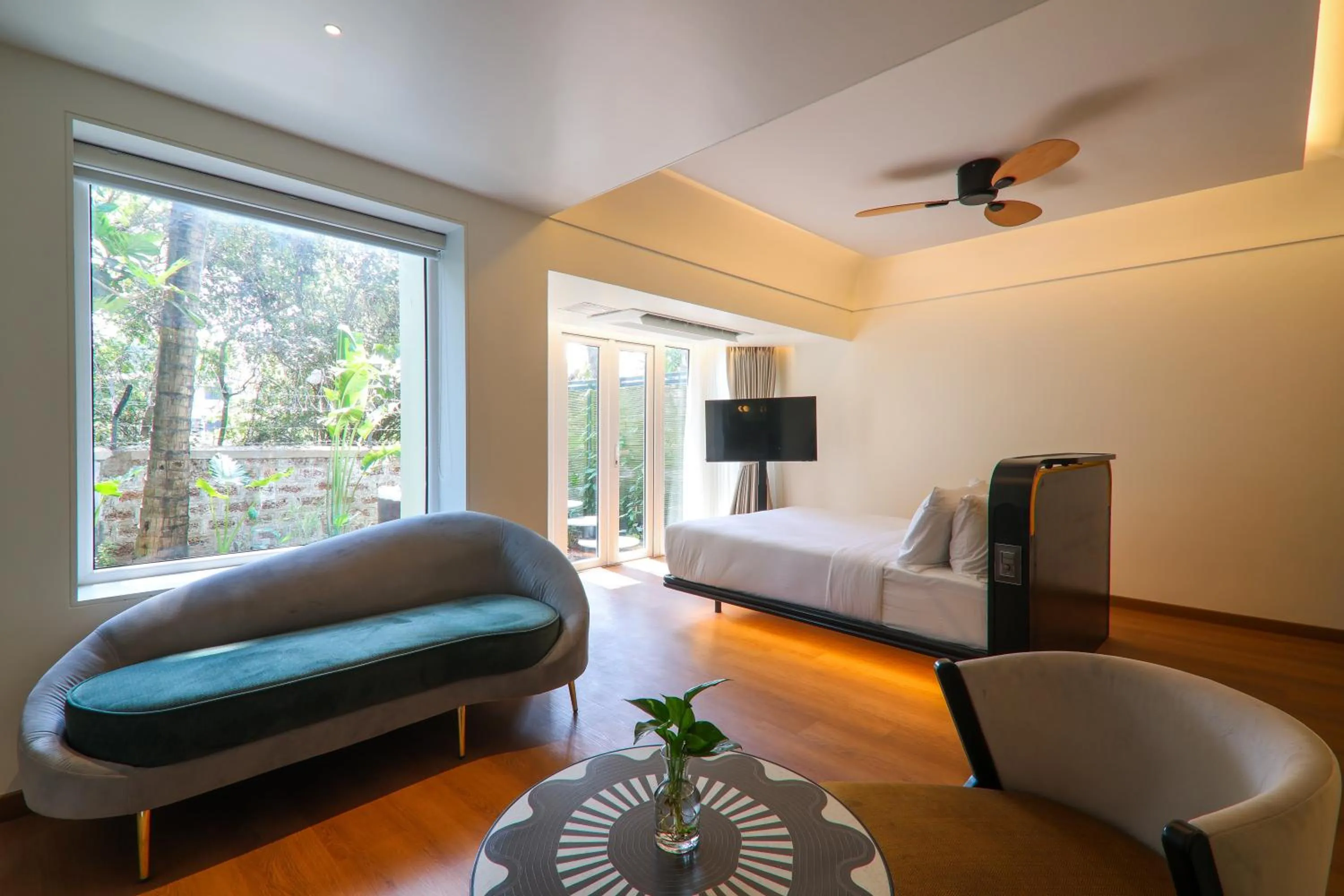 View (from property/room), Bed in The Orchid Passaros Benaulim Goa