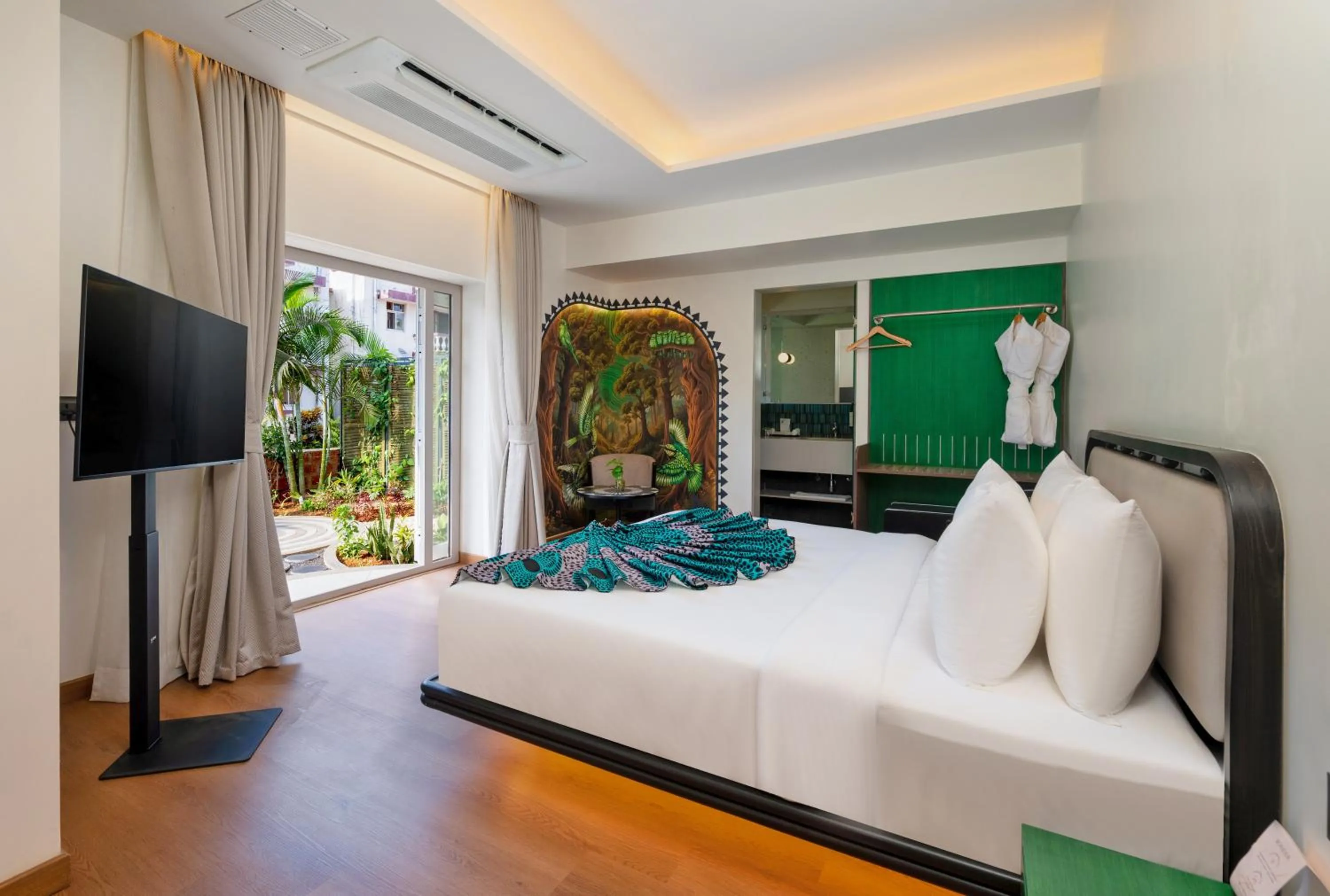 Bed in The Orchid Passaros Benaulim Goa