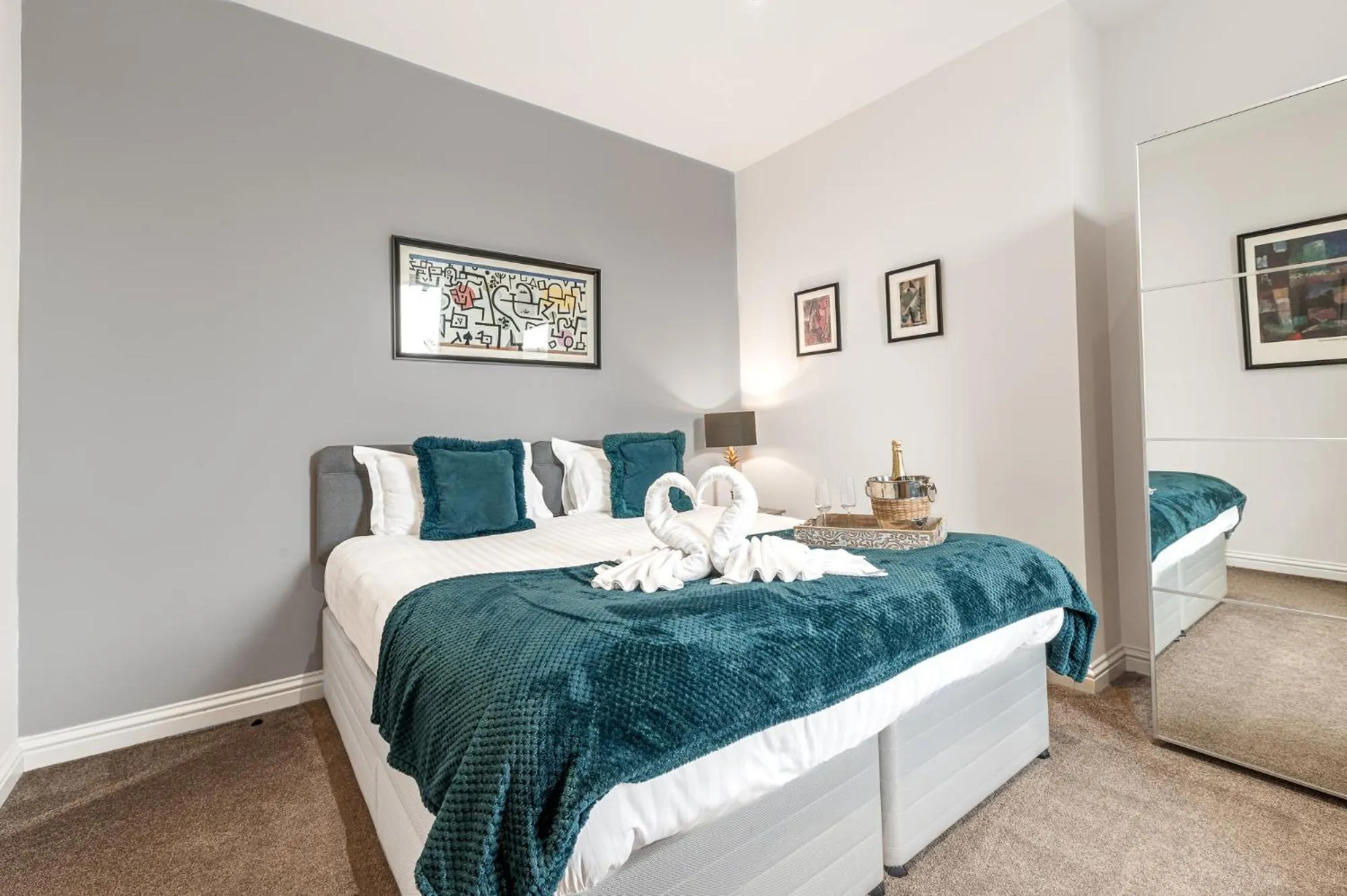 Bedroom, Bed in Abbey Apartments Modern ApartHotel for Tourists & Professionals