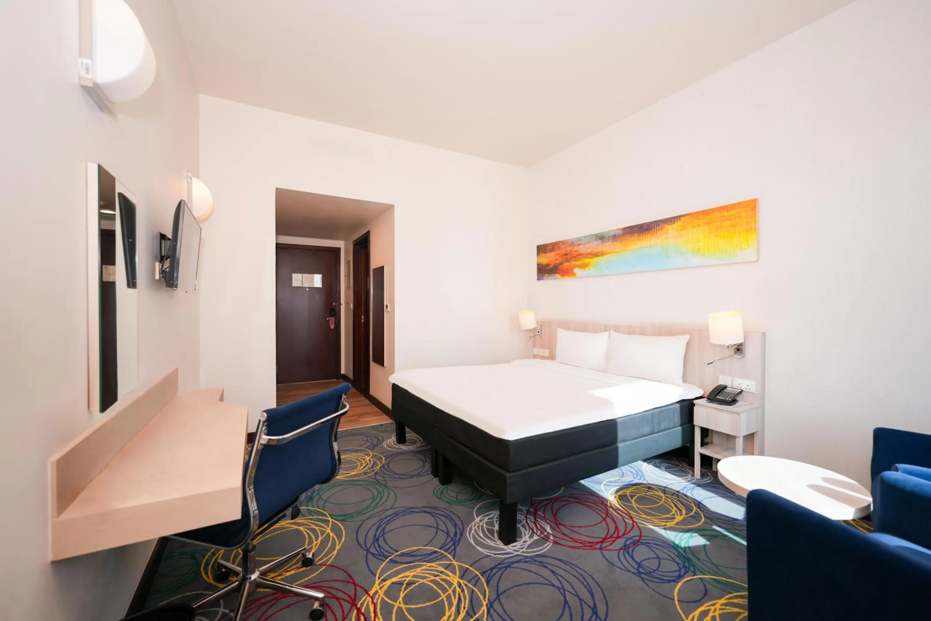 Bedroom, Bed in Ibis Styles Dragon Mart Dubai