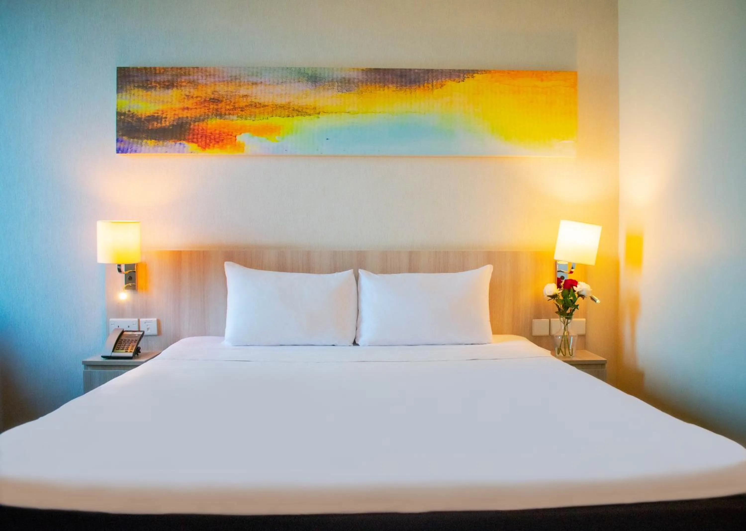 Bed in Ibis Styles Dragon Mart Dubai