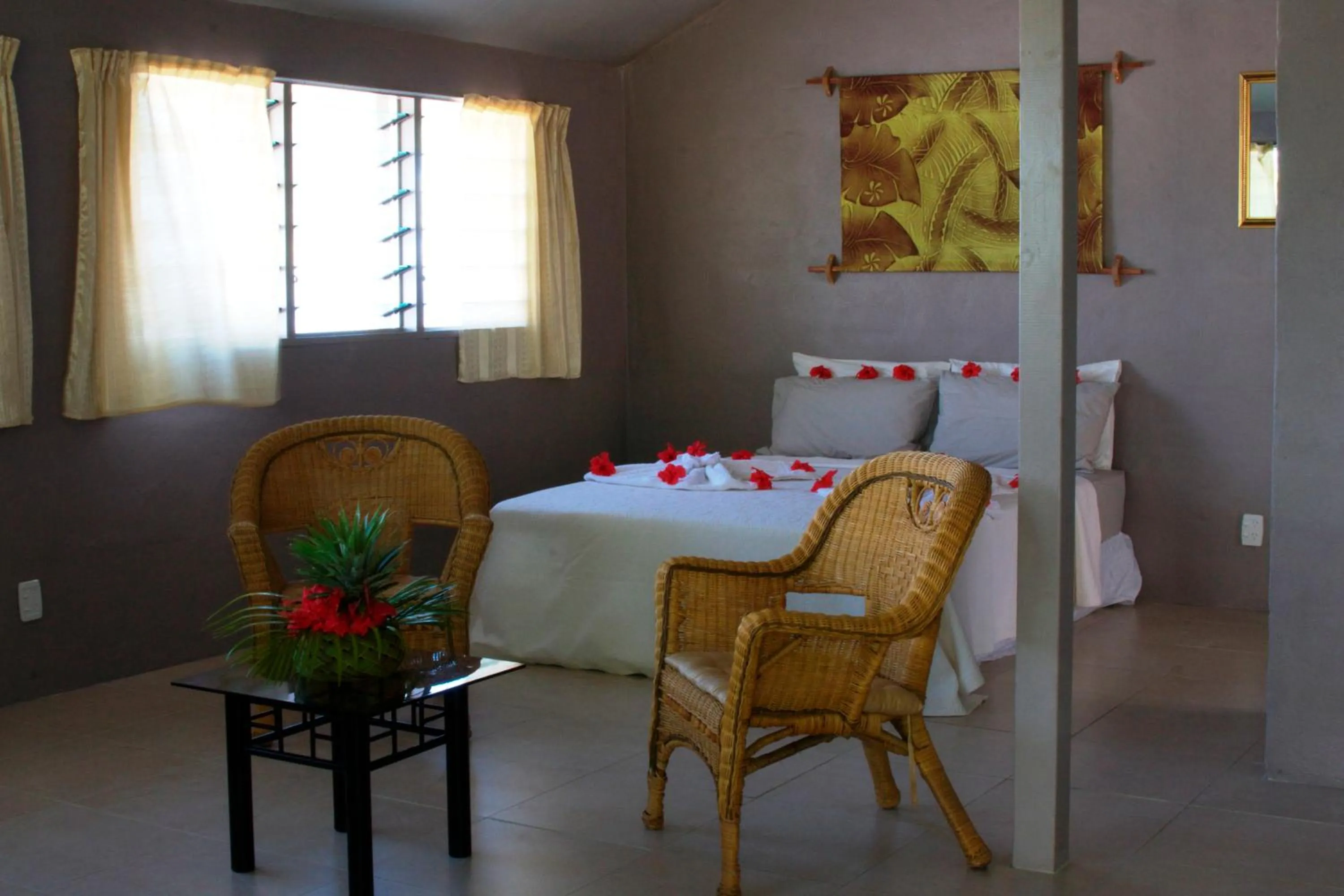 Bed in Savaii Lagoon Resort