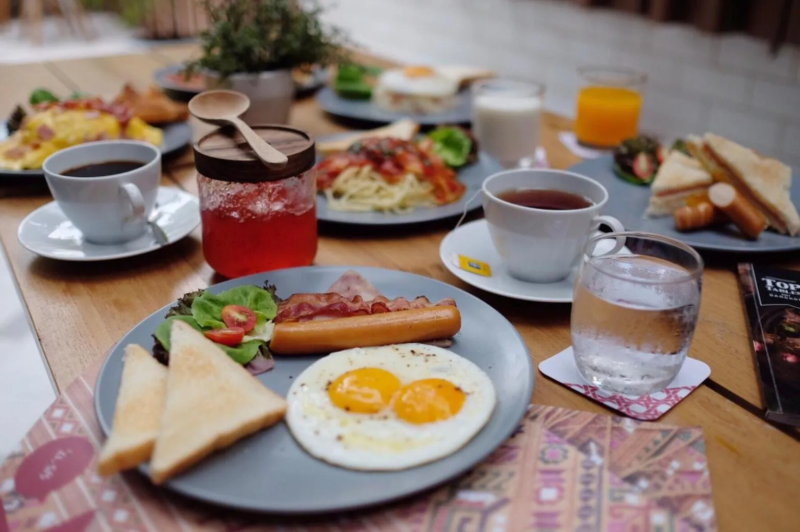American breakfast in NAP Hotel Bangkok