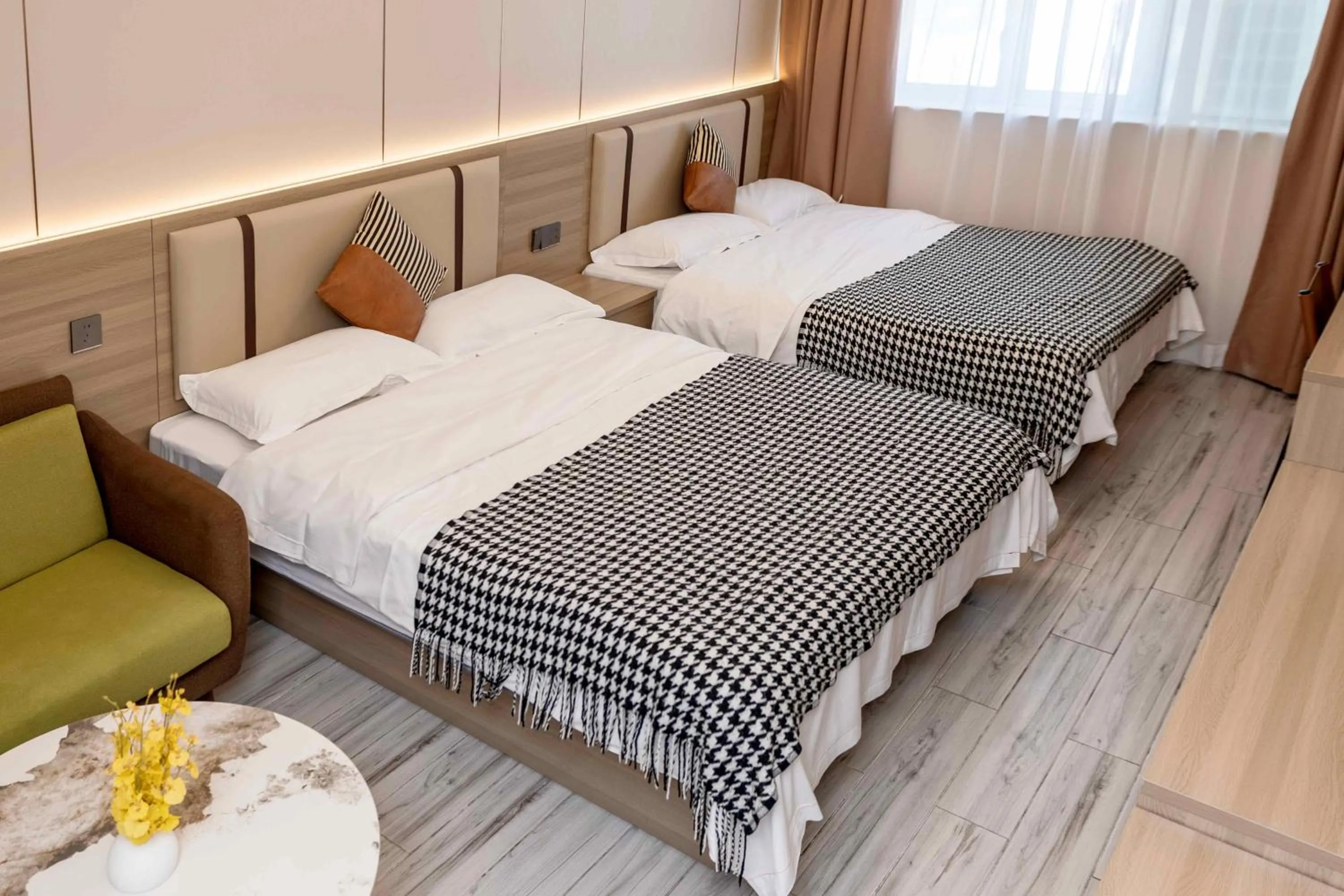 Bed in Guangzhou Xingke Apartment