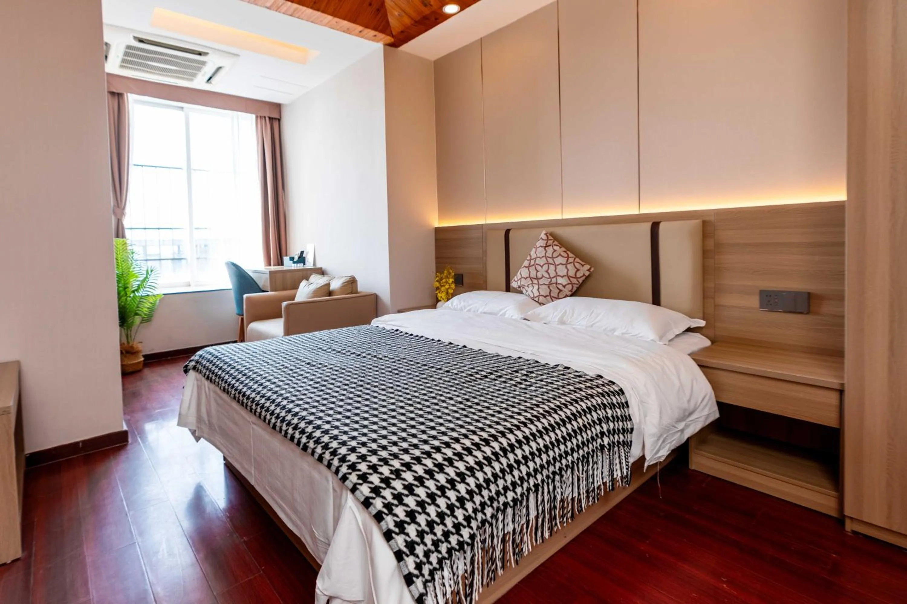 Bed in Guangzhou Xingke Apartment