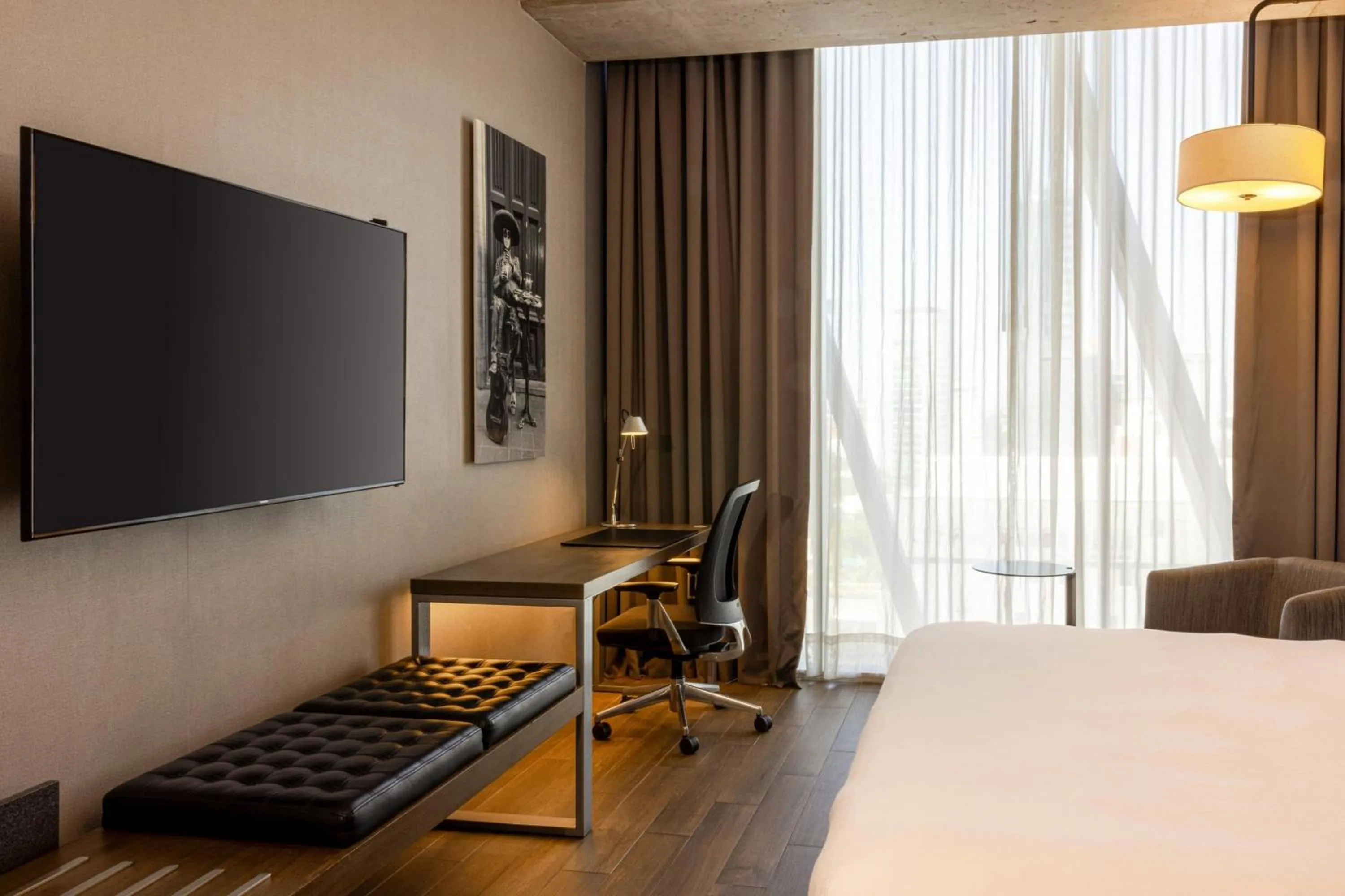 Photo of the whole room, Bed in AC Hotel by Marriott Guadalajara Mexico