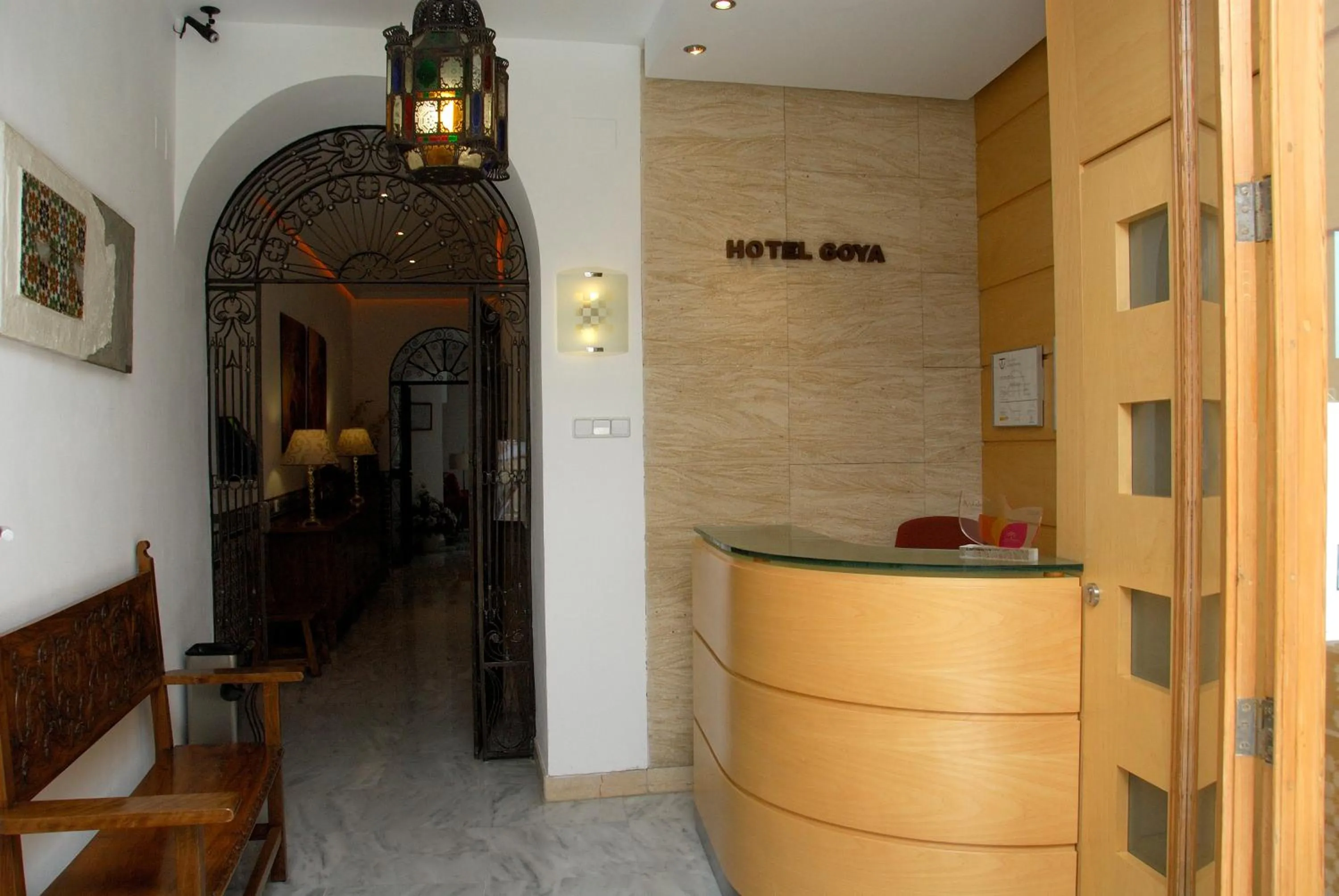 Lobby or reception in Hotel Goya