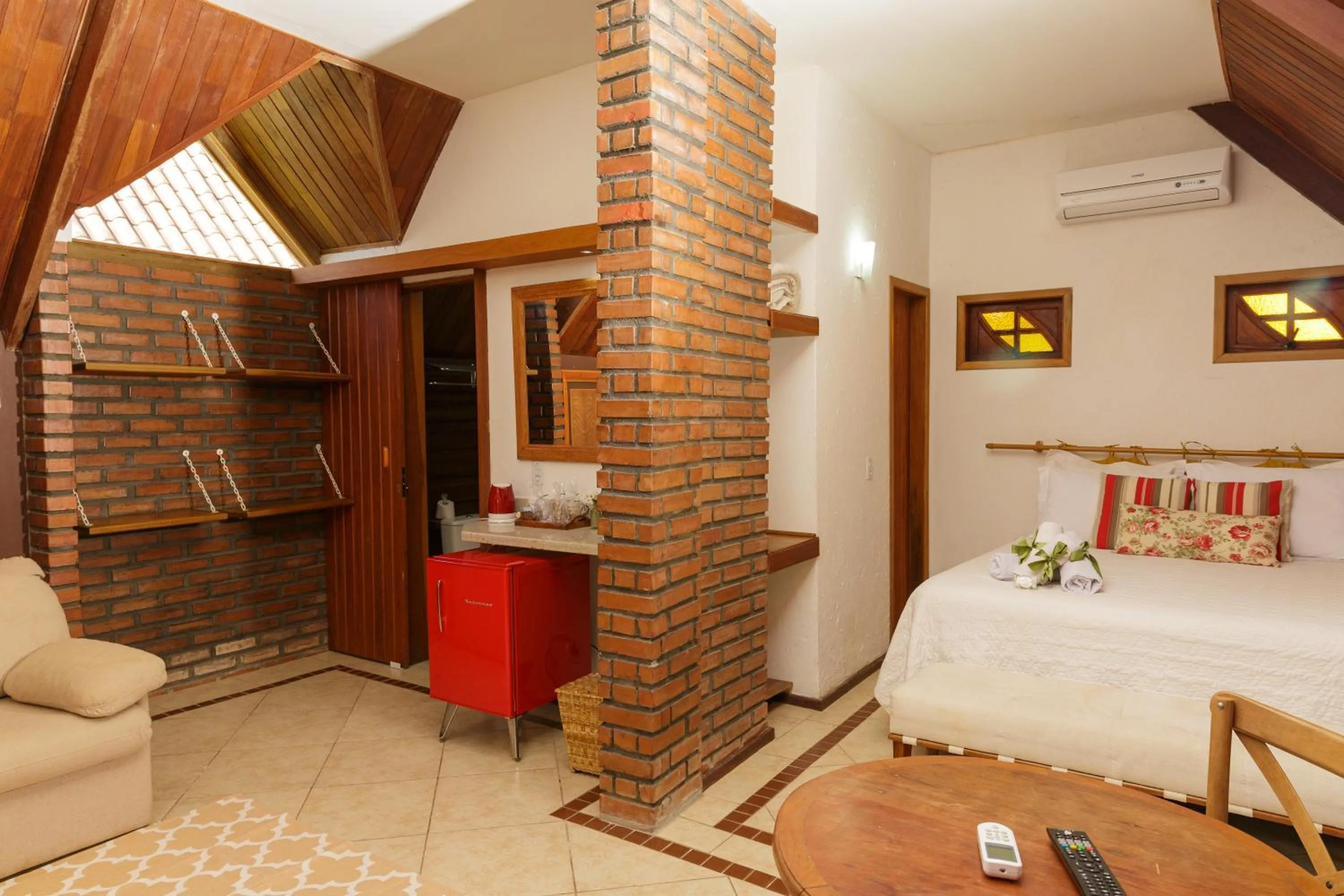 Bed in Pousada das Bromélias