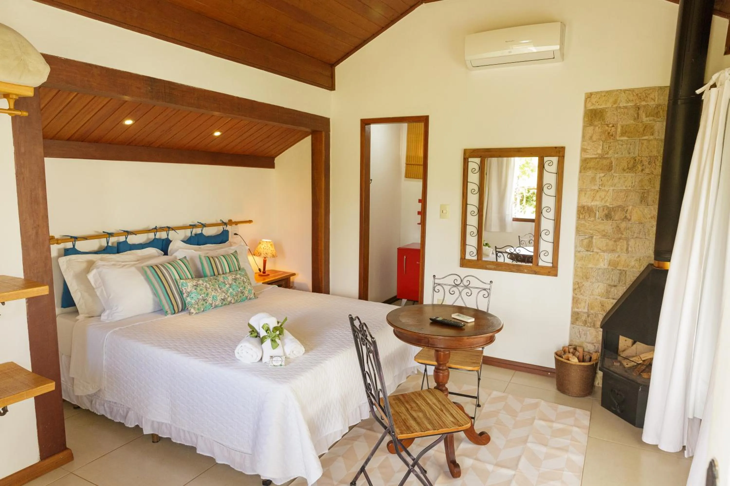 Bed in Pousada das Bromélias