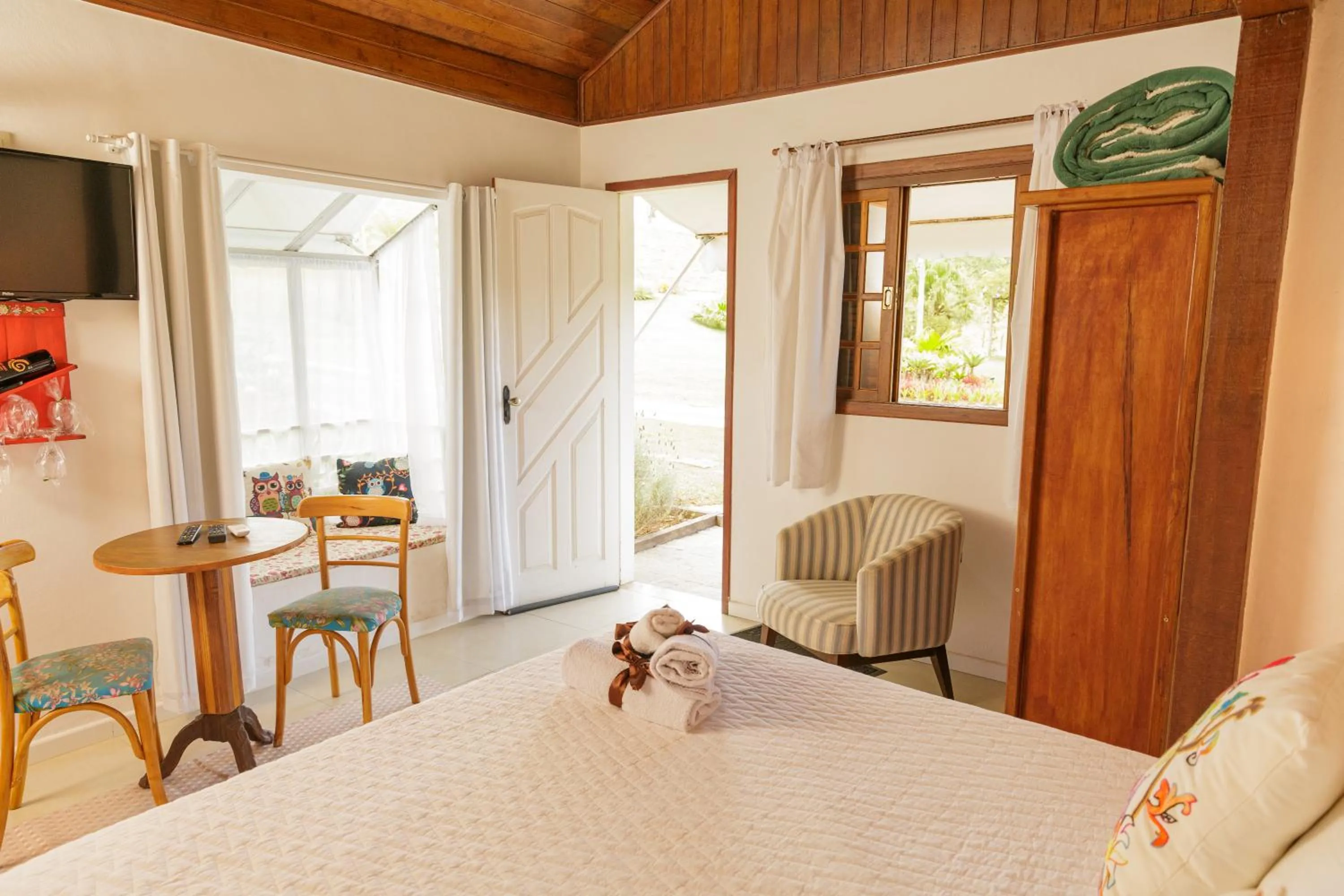 Bed in Pousada das Bromélias