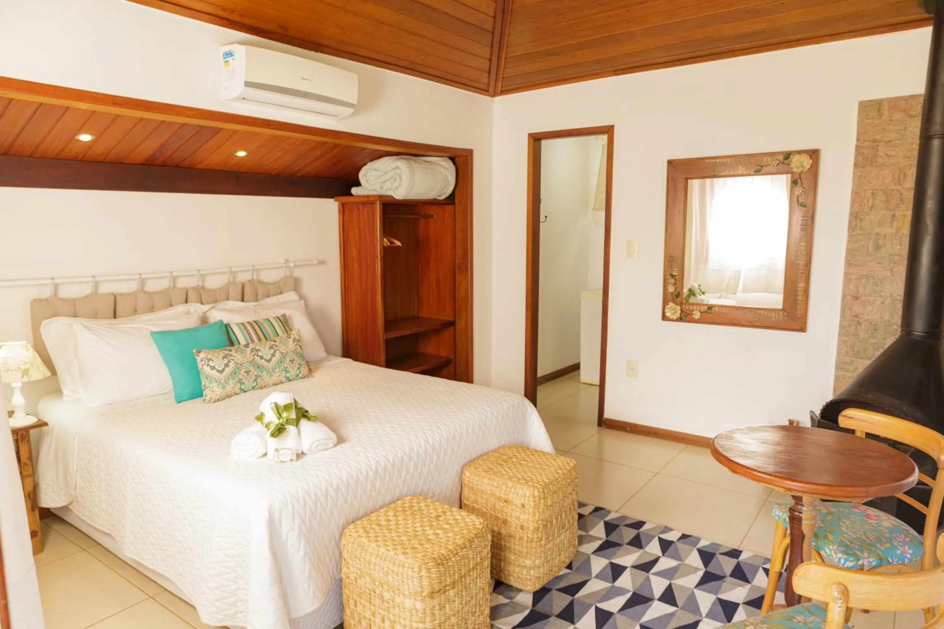 Bed in Pousada das Bromélias
