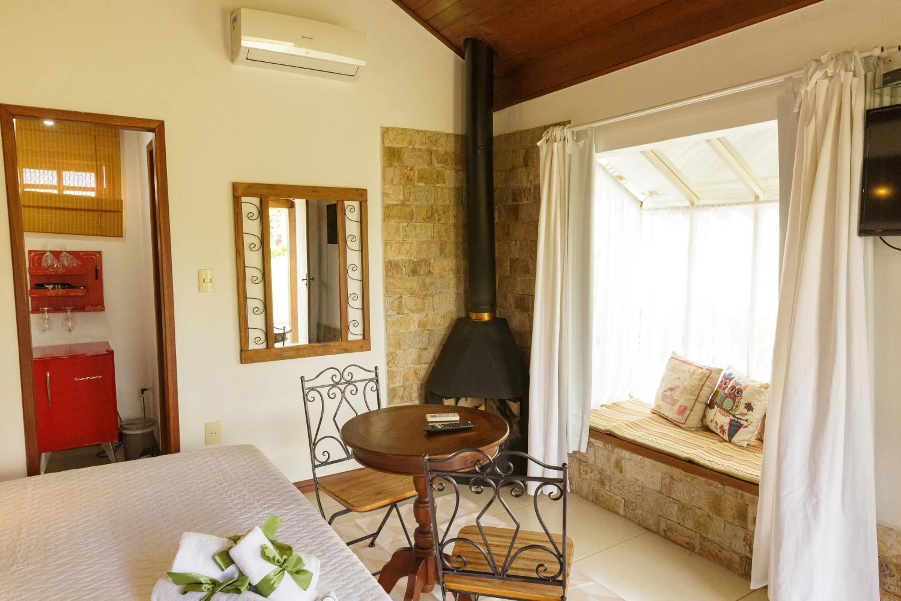 Bed in Pousada das Bromélias