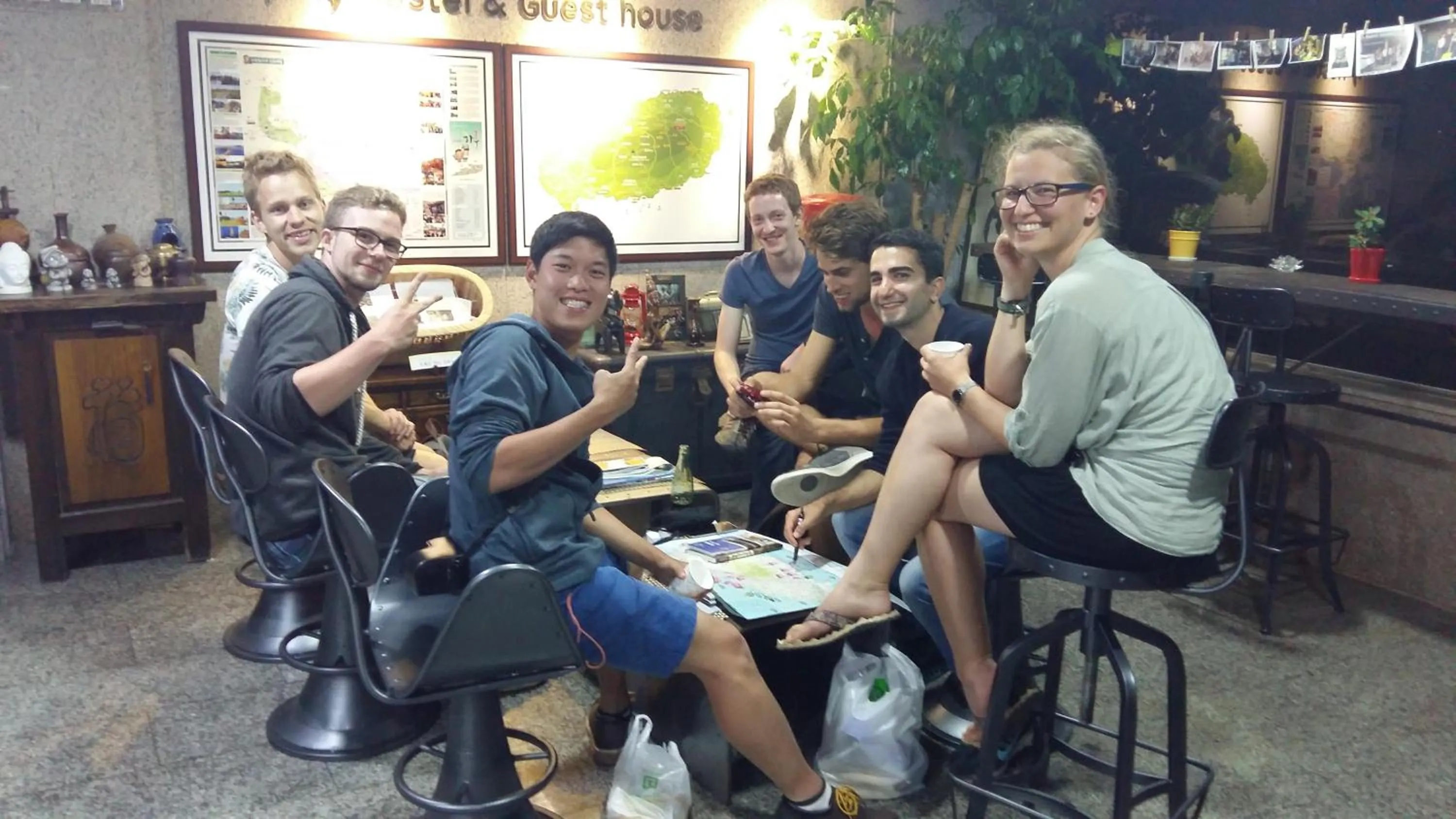 group of guests in Gudeok Guesthouse